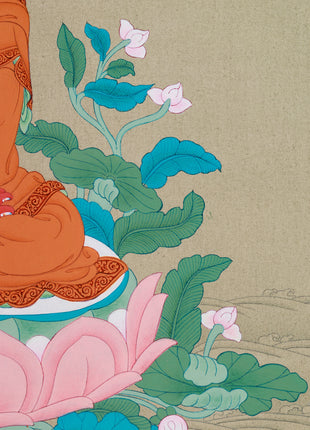 Buddha of Infinite Light - Red Amitabha Buddha Thangka