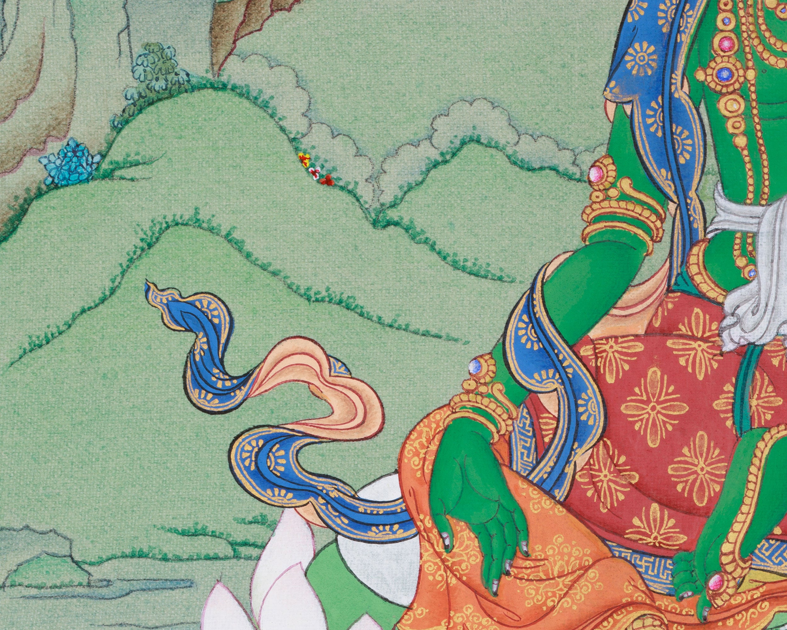 Traditional Handmade Goddess Green Tara | Mother of All Buddhas