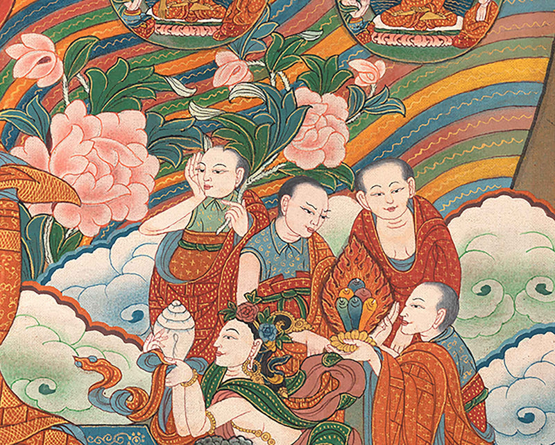 Buddha's 12 Deeds Thangka Print | Traditional gift