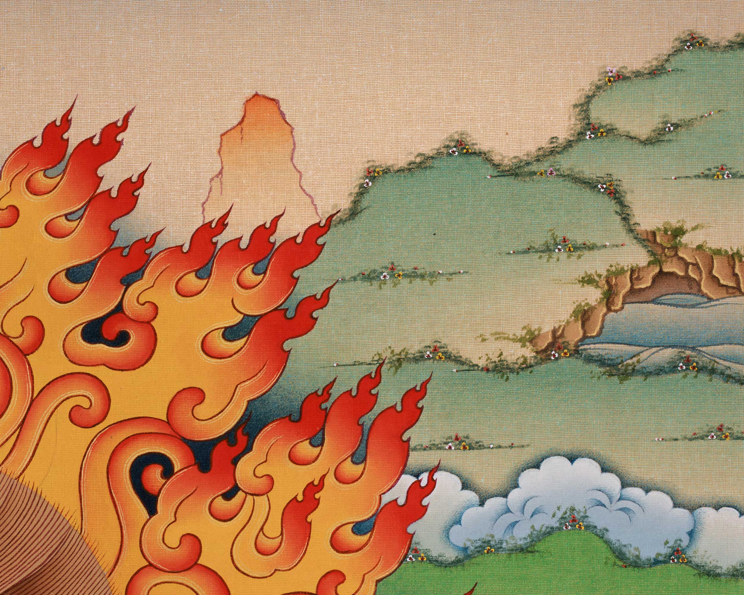 Mahakala Bernagchen Thangka Print | Artwork Of Guardian of the Dharma | Buddhist Gift Idea