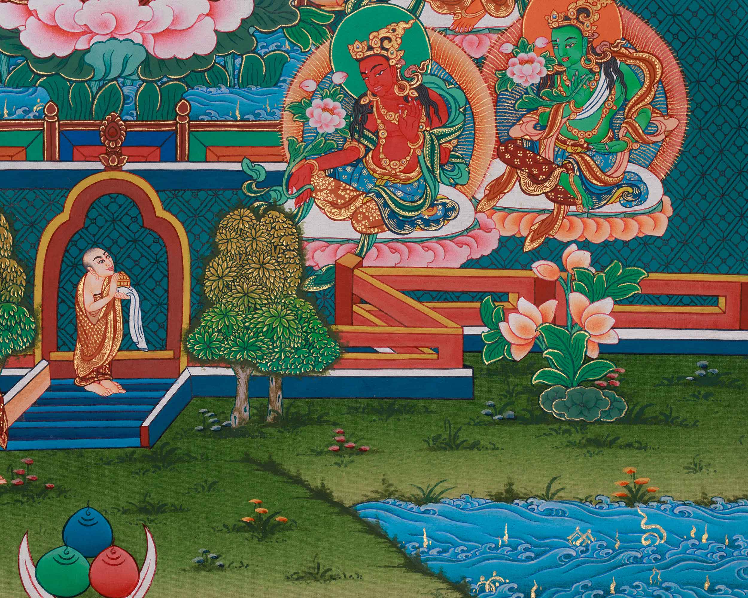 Amitabha Buddha Sukhavati Thangka | Embodying Compassion and Eternal Peace