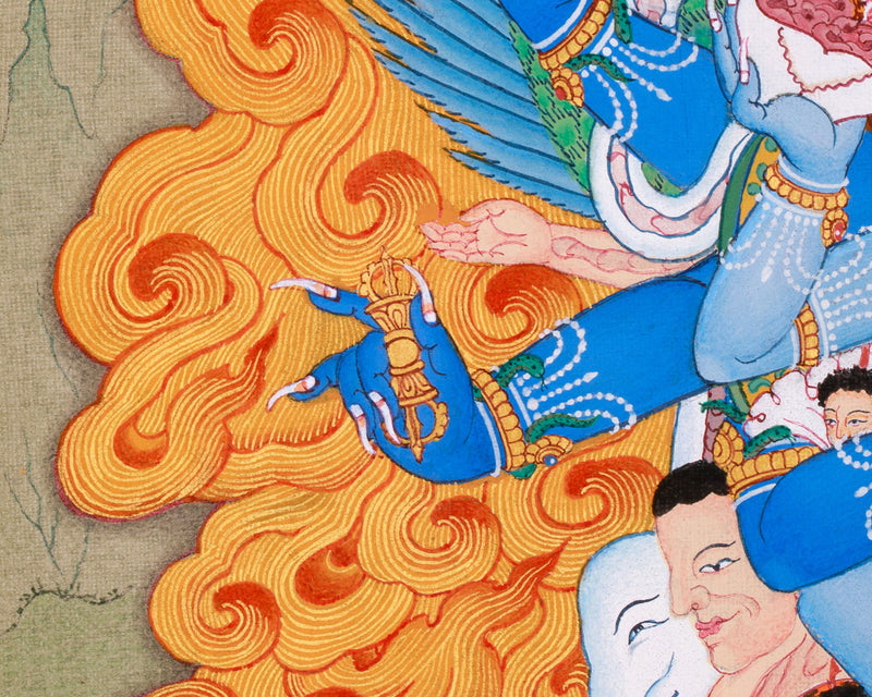 Heruka Vajrakilaya Thangka | Wrathful Deity Yab Yum Art