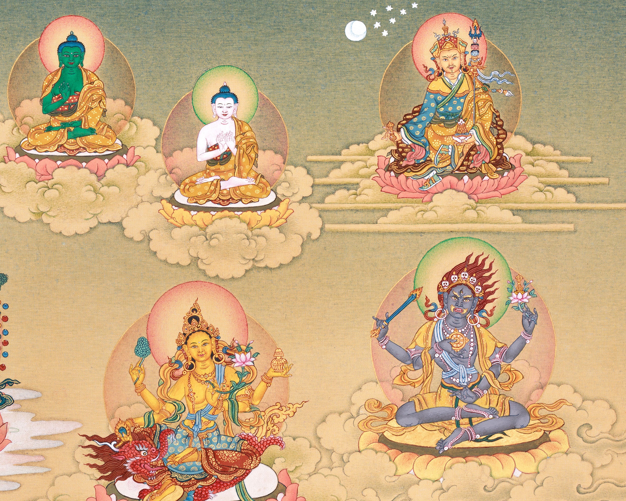 Suryagupta 21 Taras Thangka Print | Wisdom and Protection | Print on Hahnemühle Paper