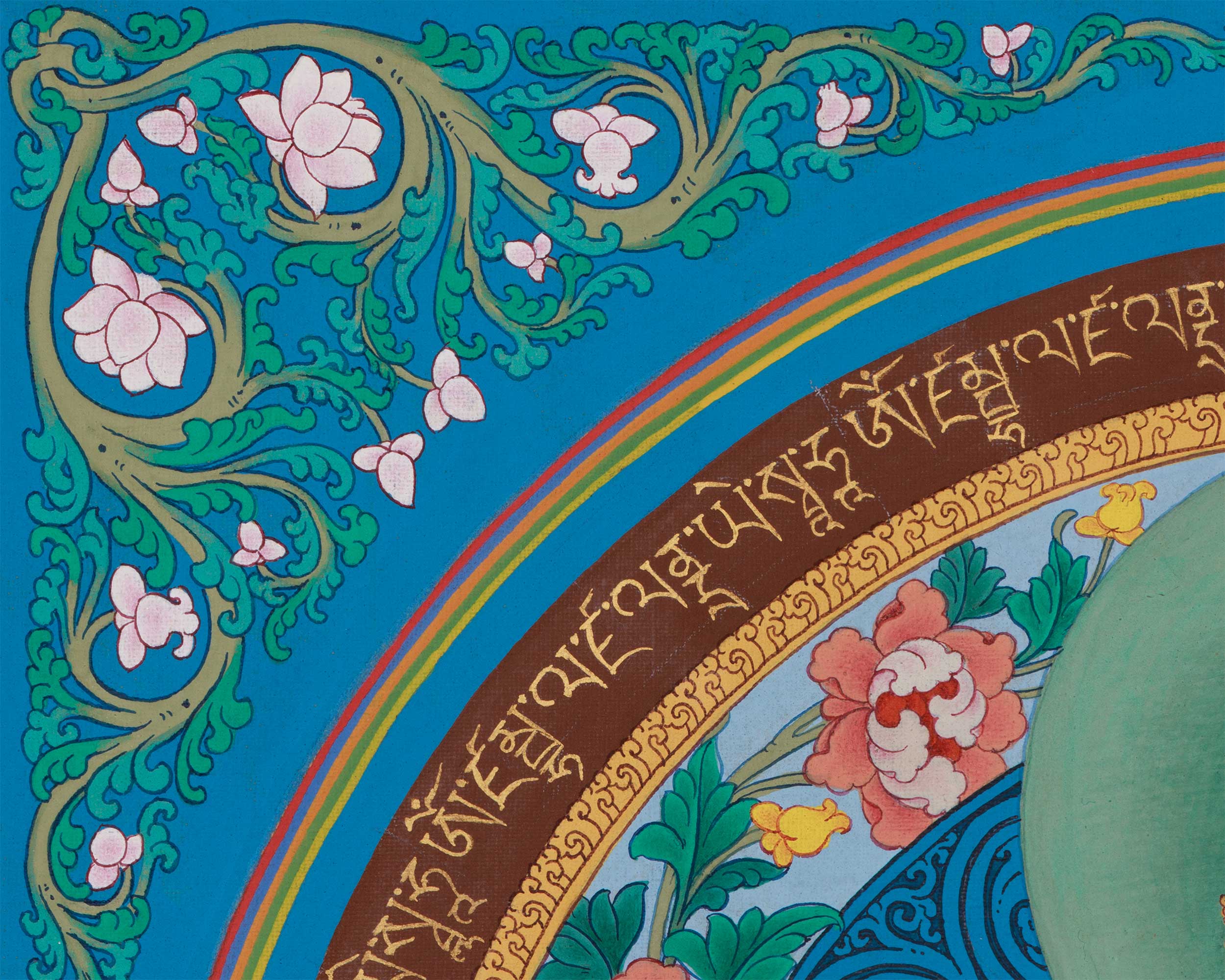 Yellow Jambhala, Wealth Deity Thangka | Tibetan Buddha of Abundance