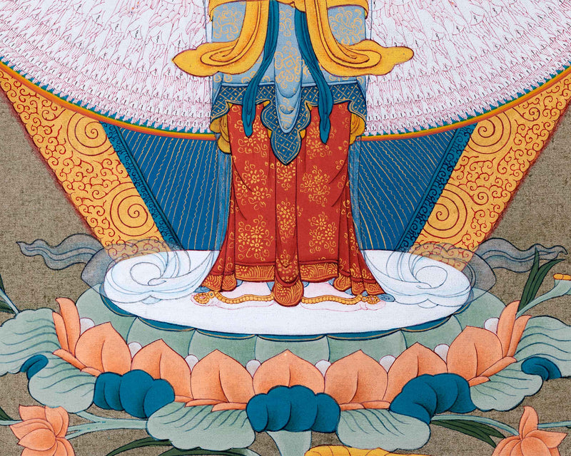 Buddha of Compassion, The 1000 Armed Chenrezig | Thangka for Meditation Practice