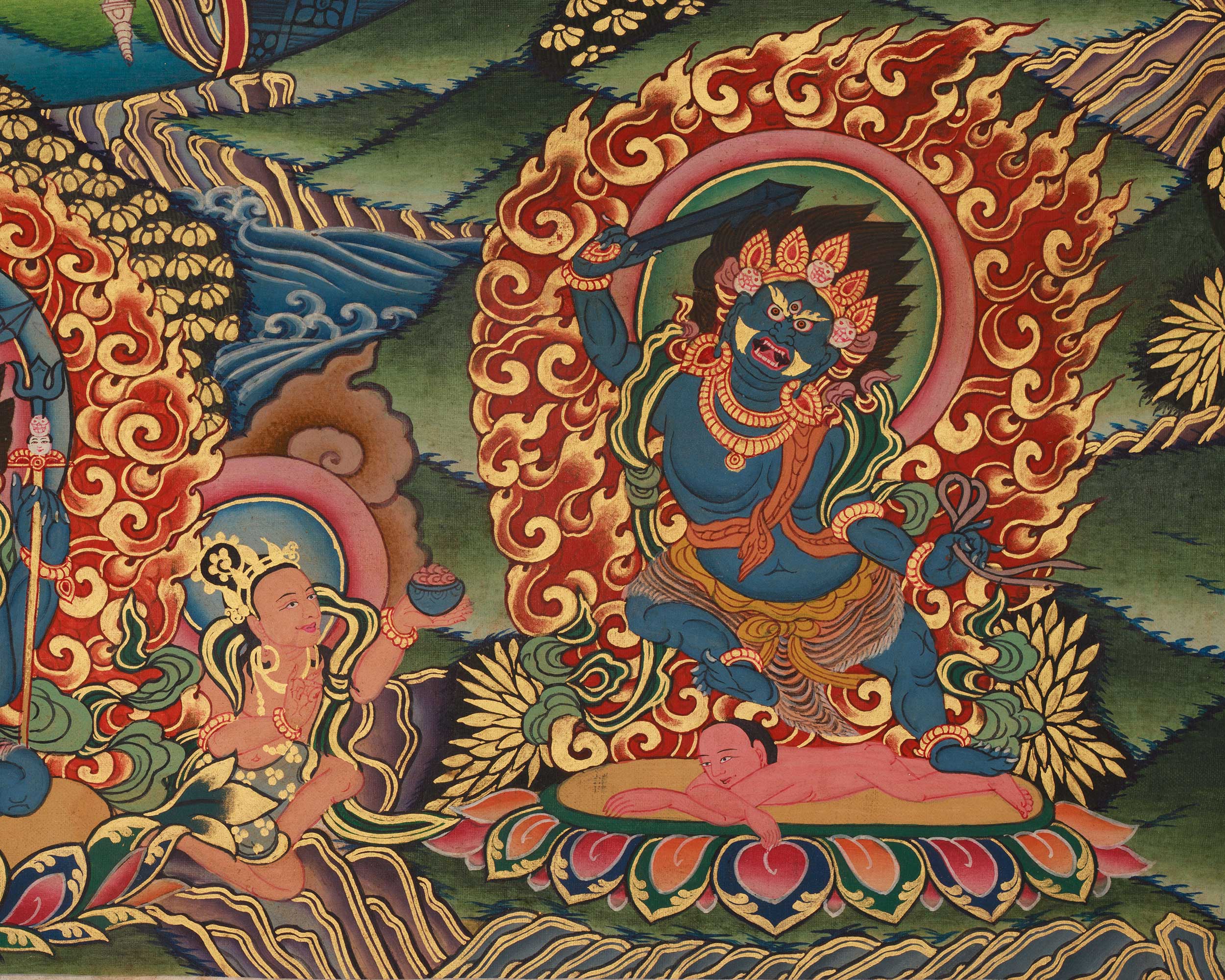 Chakrasamvara Mandala Painting | A Sacred Thangka of Divine Union, Wisdom, and Transformation