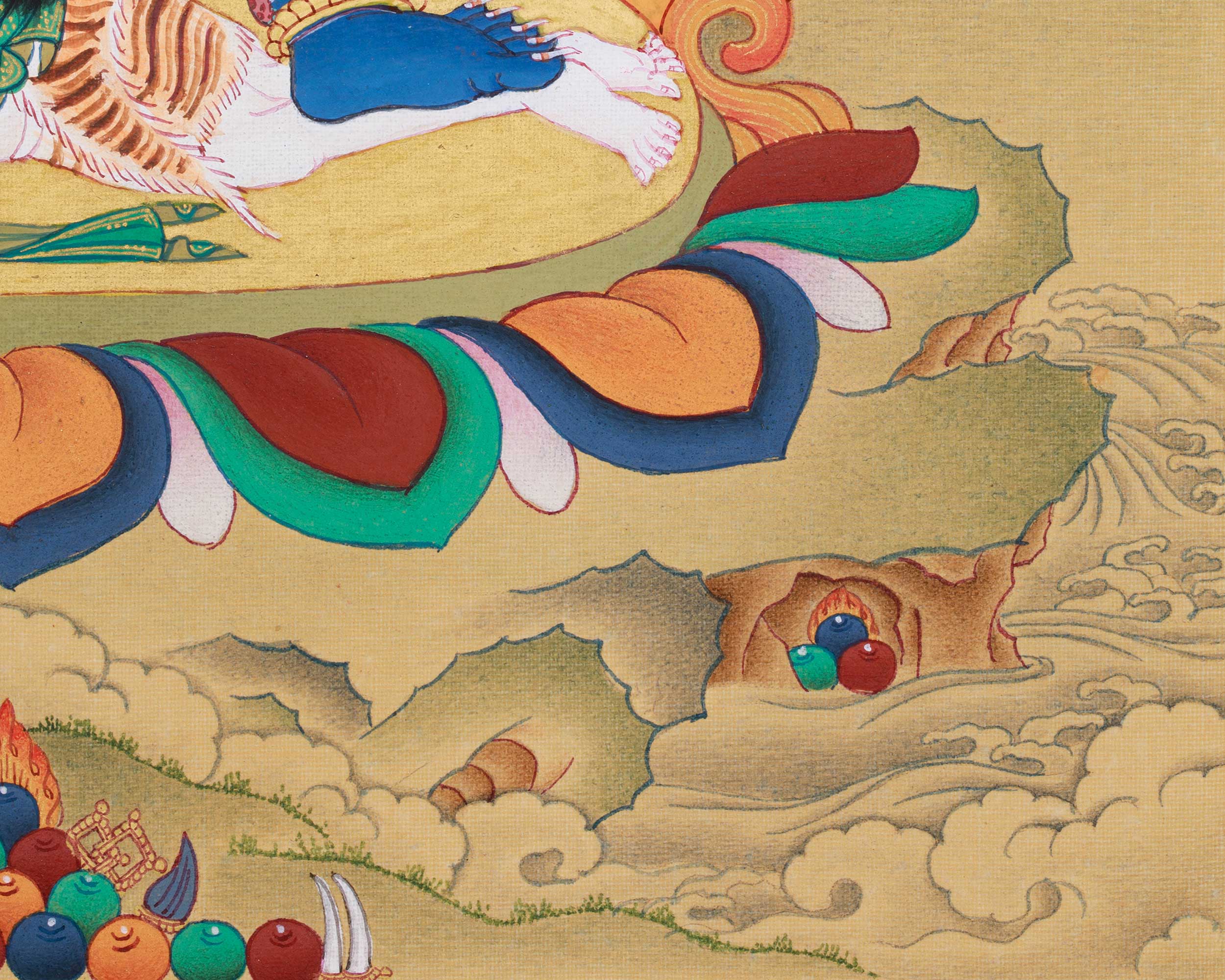 Sacred Vajrapani Butadamara Thangka | Bodhisattva of Protection and Strength