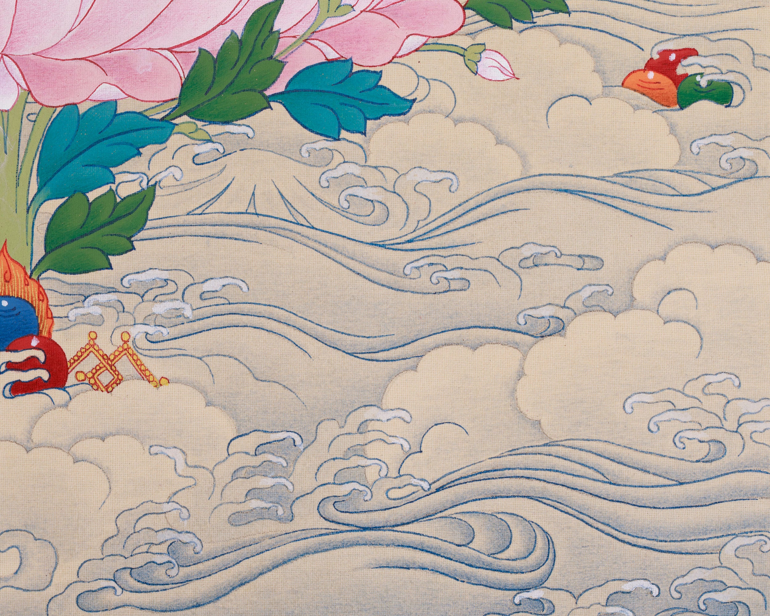 Hand-Painted Spiritual Leader, Guru Padmasambhava | The Lotus Guru of Protection