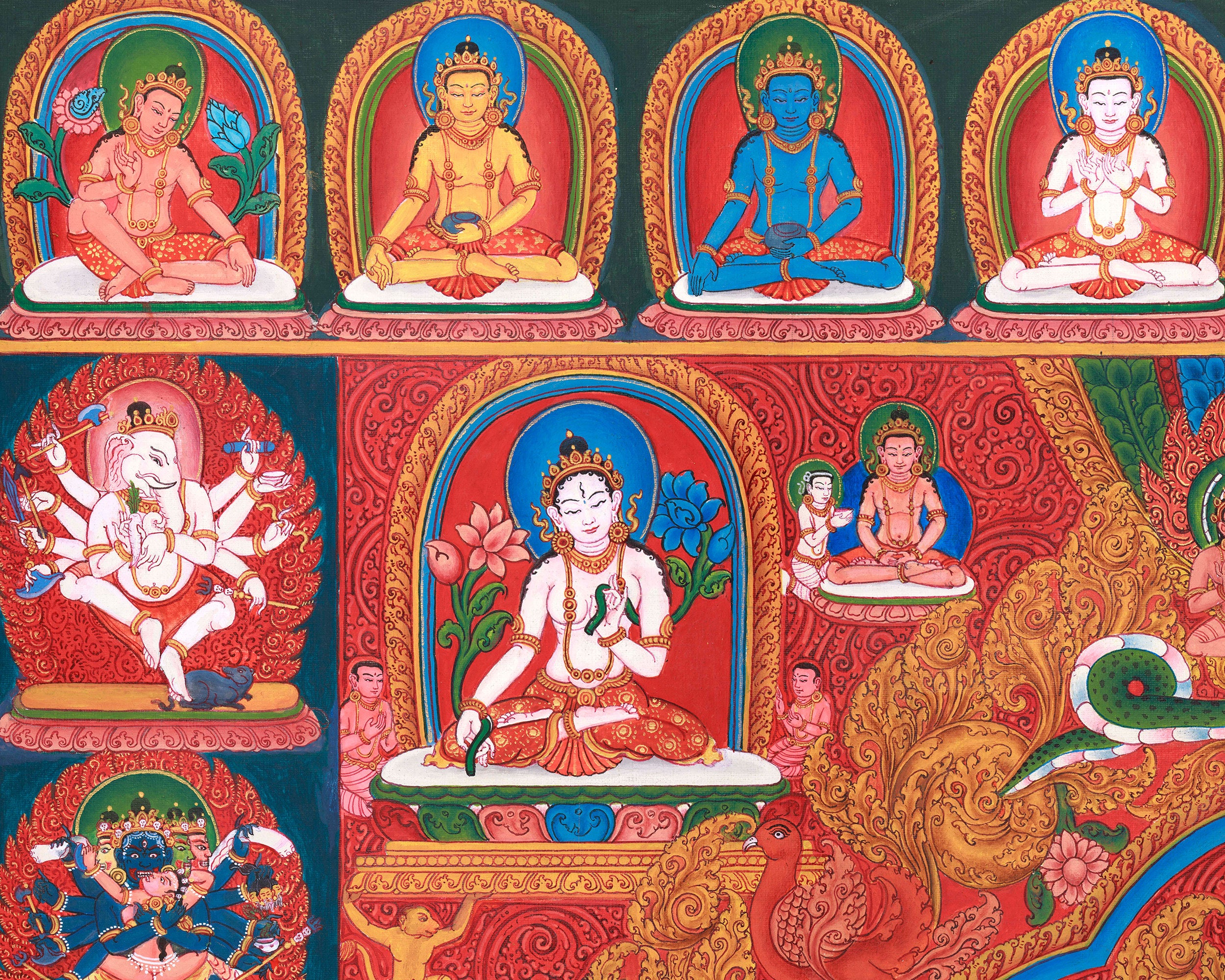 Healing Mother Tara, White Dolma Painting | A Masterpiece of Paubha Art
