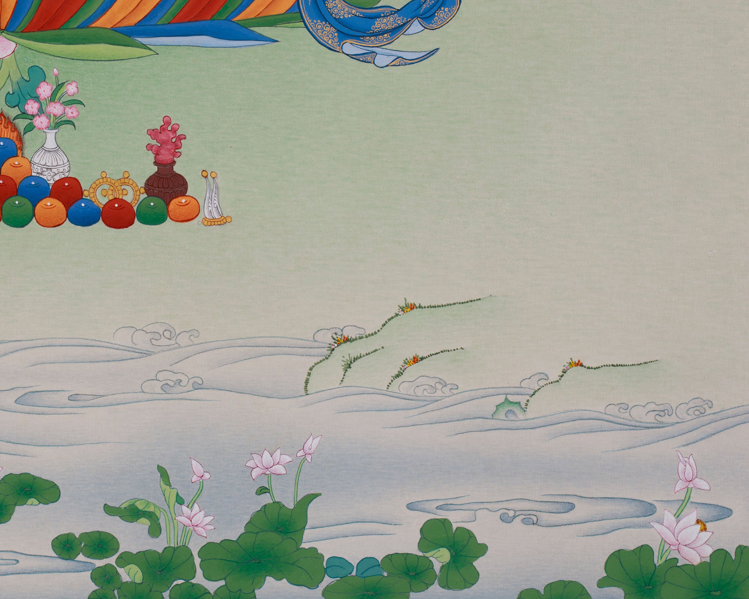Spiritual Bodhisattva Green Tara Thangka | Mother of Liberation