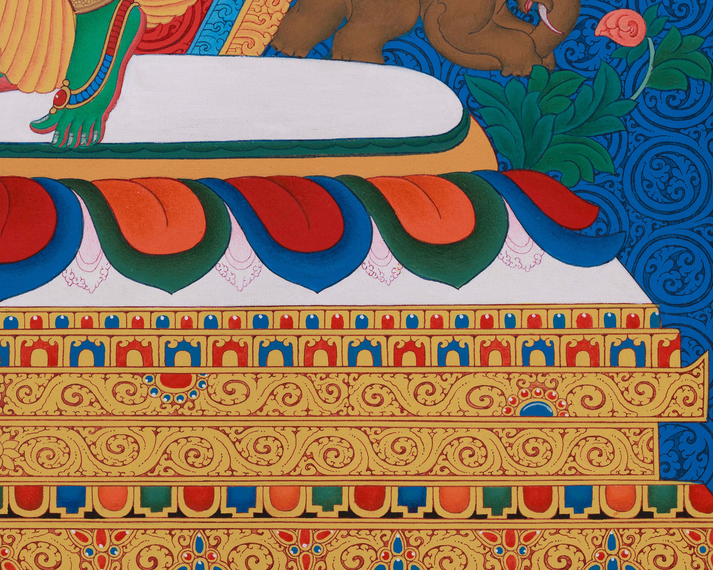 Divine Standing Green Tara Painting | The Goddess of Compassion and Swift Protection