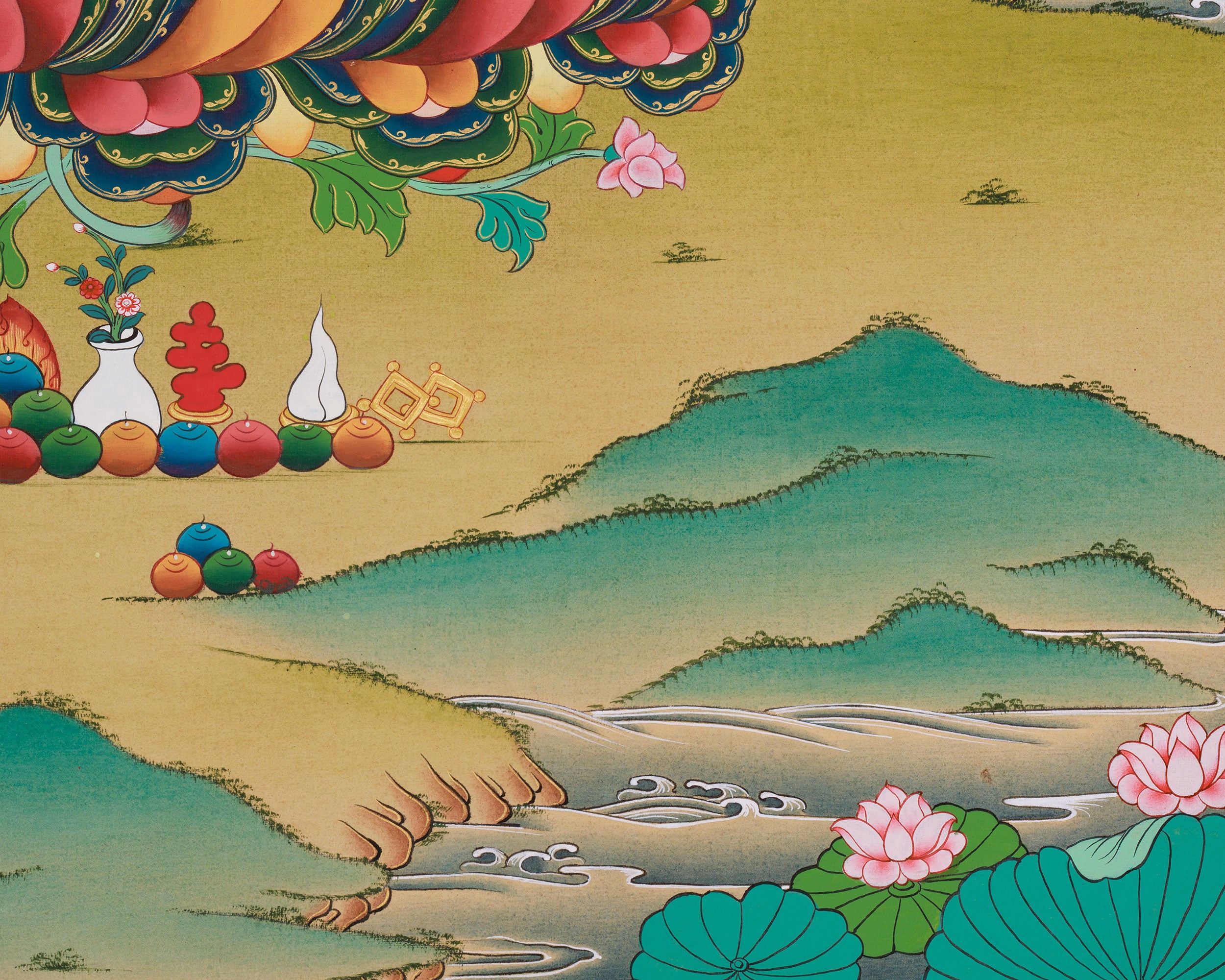 Cundi Bodhisattva Canvas Print | Featuring Amitabha Buddha | Digital Printing