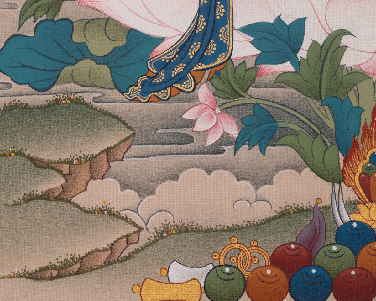 Sita Tara Divine Artwork | Seven Eyed Goddess | White Tara