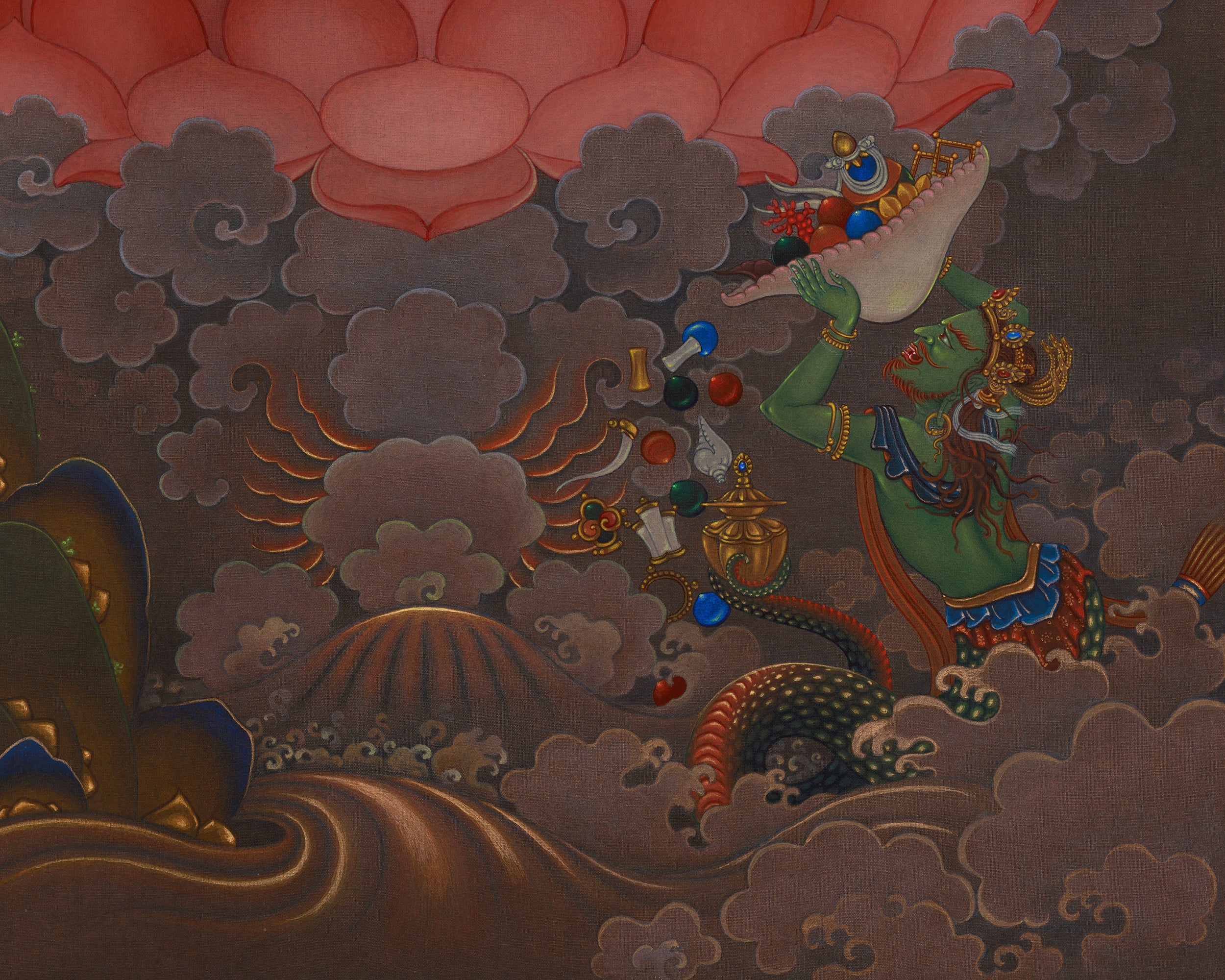 Sword of Wisdom Manjushri Thangka | The Protector of Wisdom