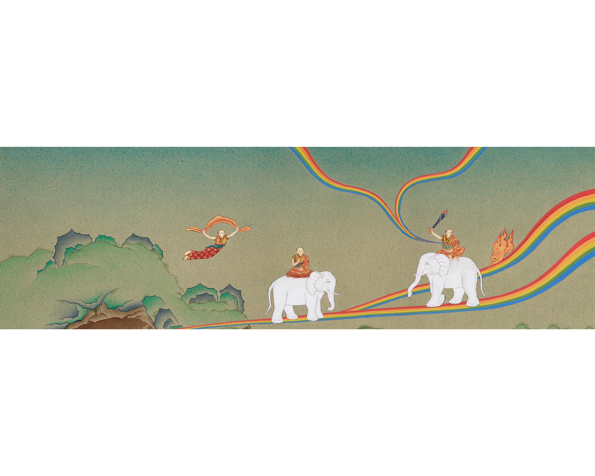 Samatha Thangka | Nine Stages Of Samatha Practice | Meditation Decor