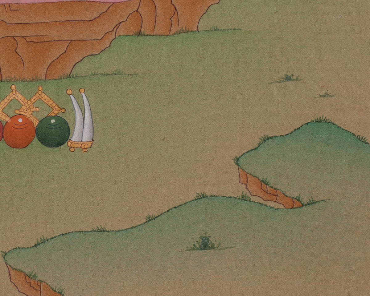 Yellow Dzambhala Sacred Artwork | Wealth Deity | The Prosperity God of Tibetan Buddhism
