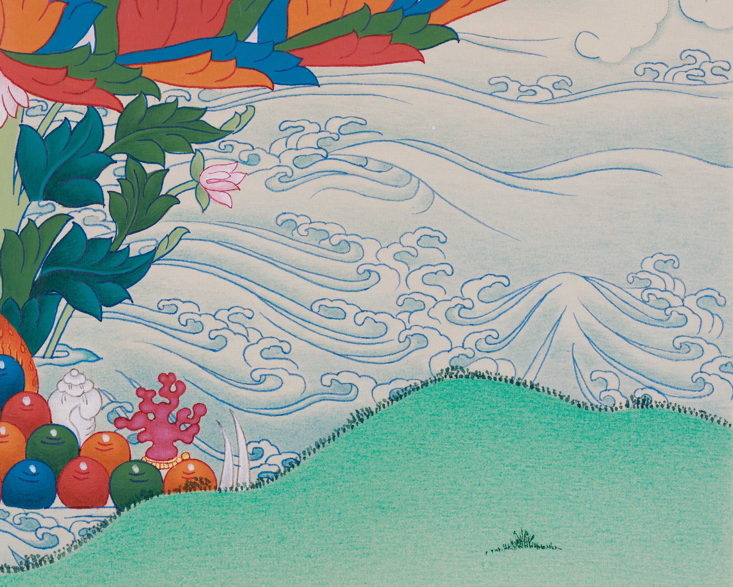 Himalayan Guru Rinpoche Thangka | Padmasambhava Artwork