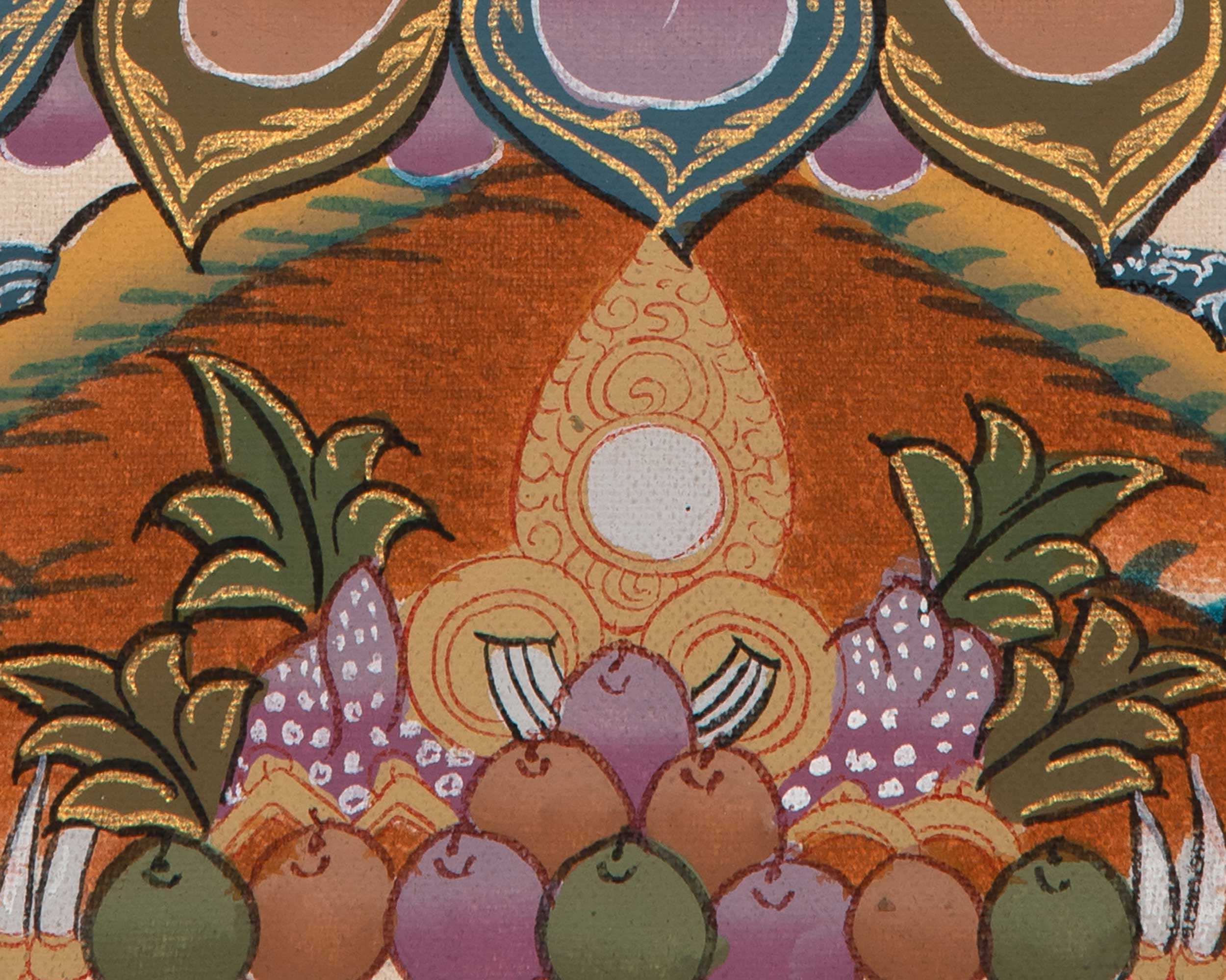 Vaisravana Tibetan Thangka | God Of Wealth | Wall Decors
