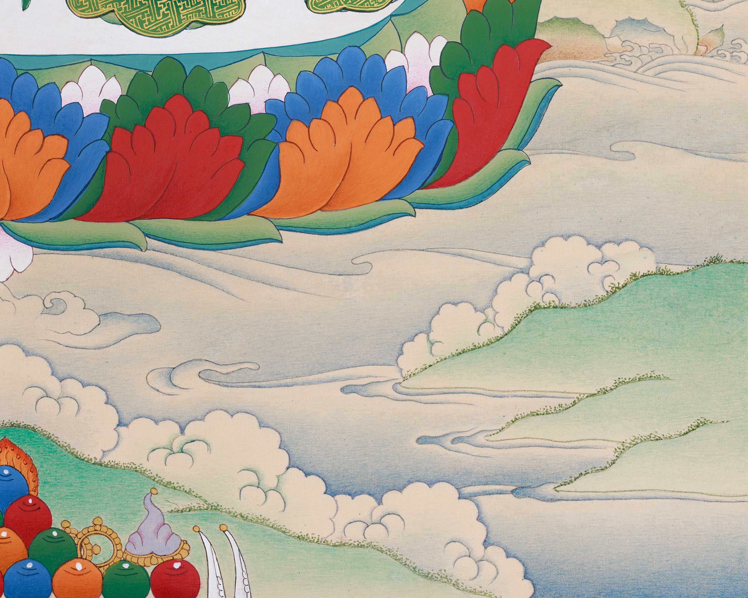 Female Buddha, Green Tara Painting | Compassionate Goddess of Liberation