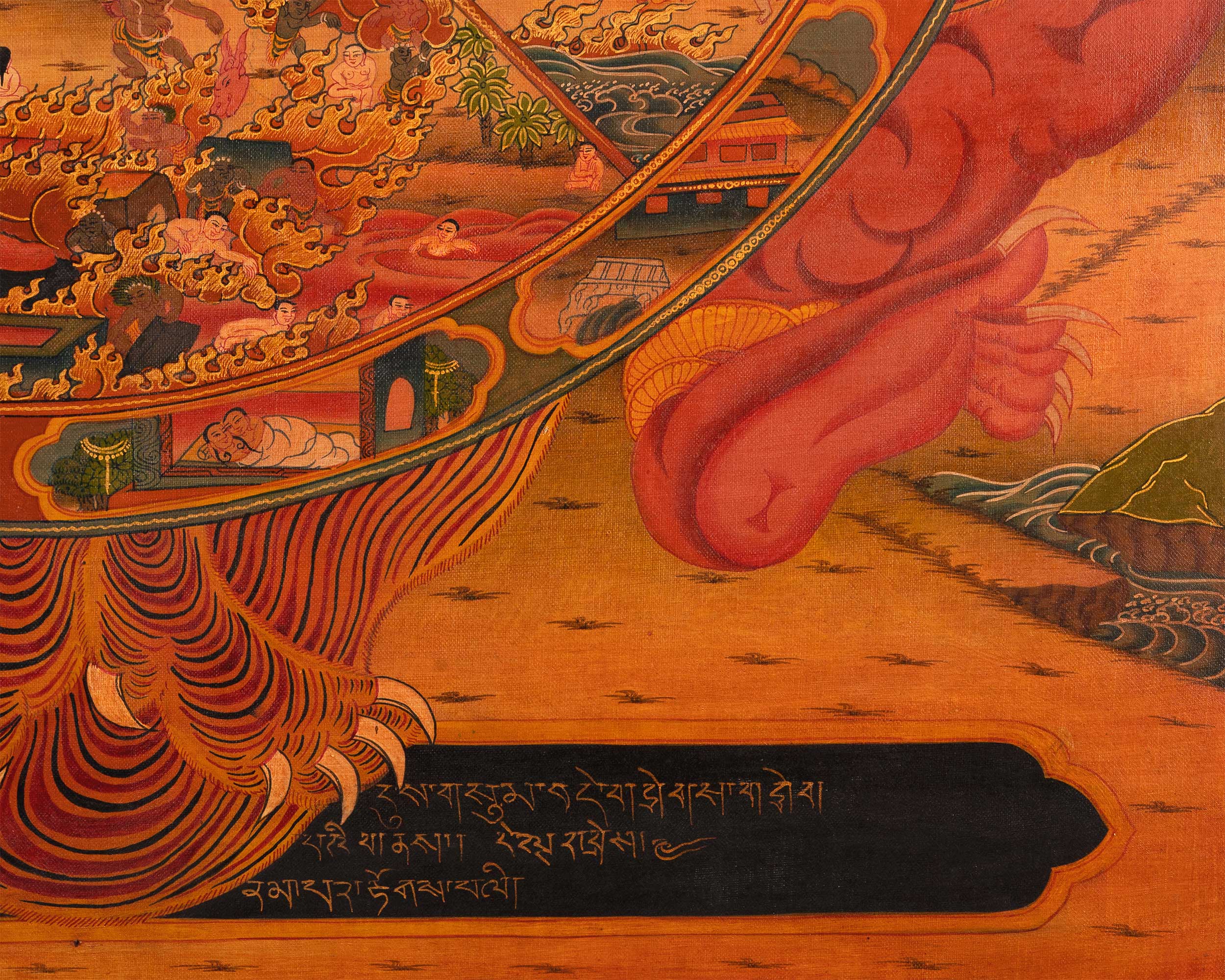 Buddhist Thangka Wheel of Life | The Cycle of Existence