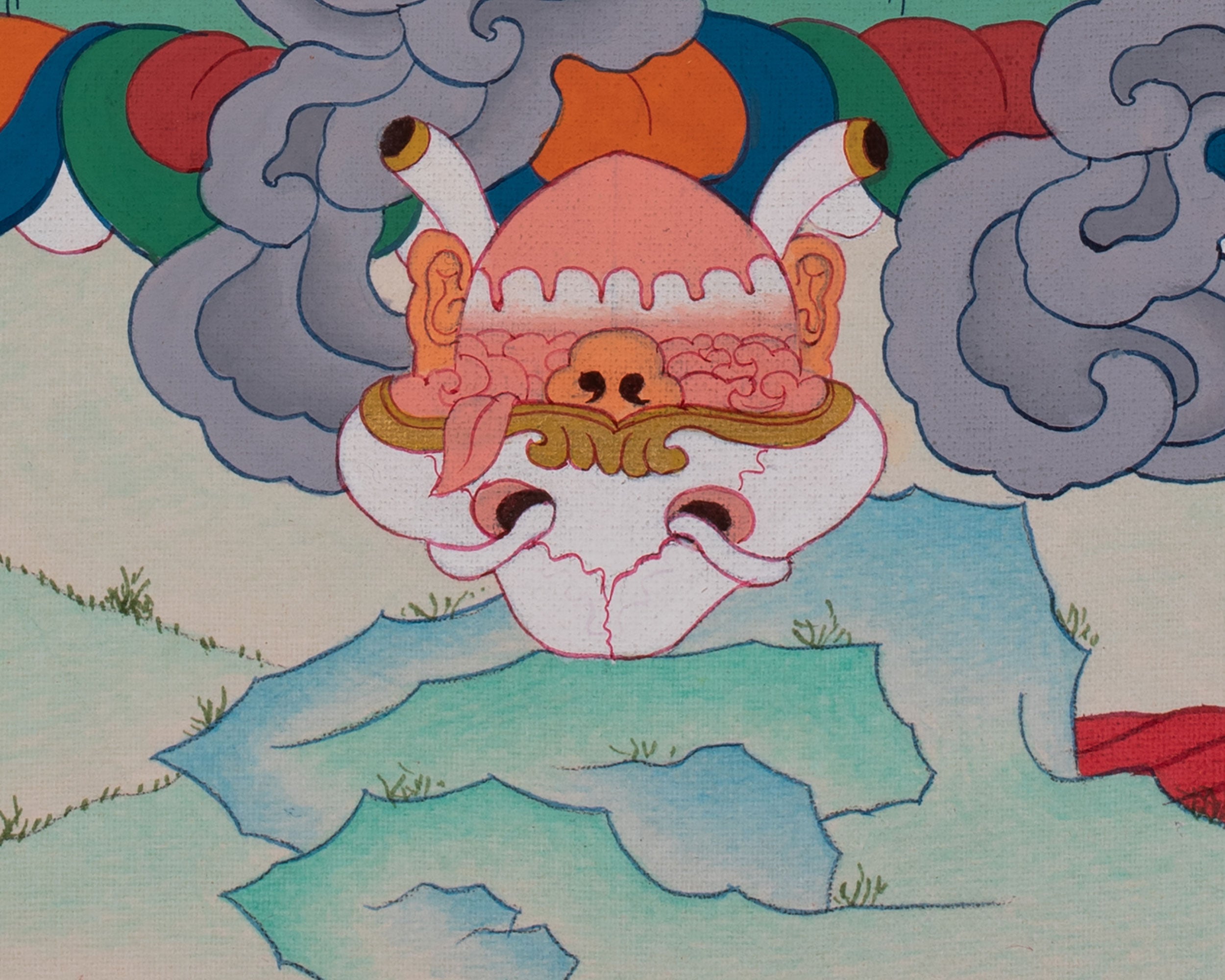 Dorje Drollo Tibetan Art | Sacred Protector of Vajrayana Buddhism | Spiritual Gift