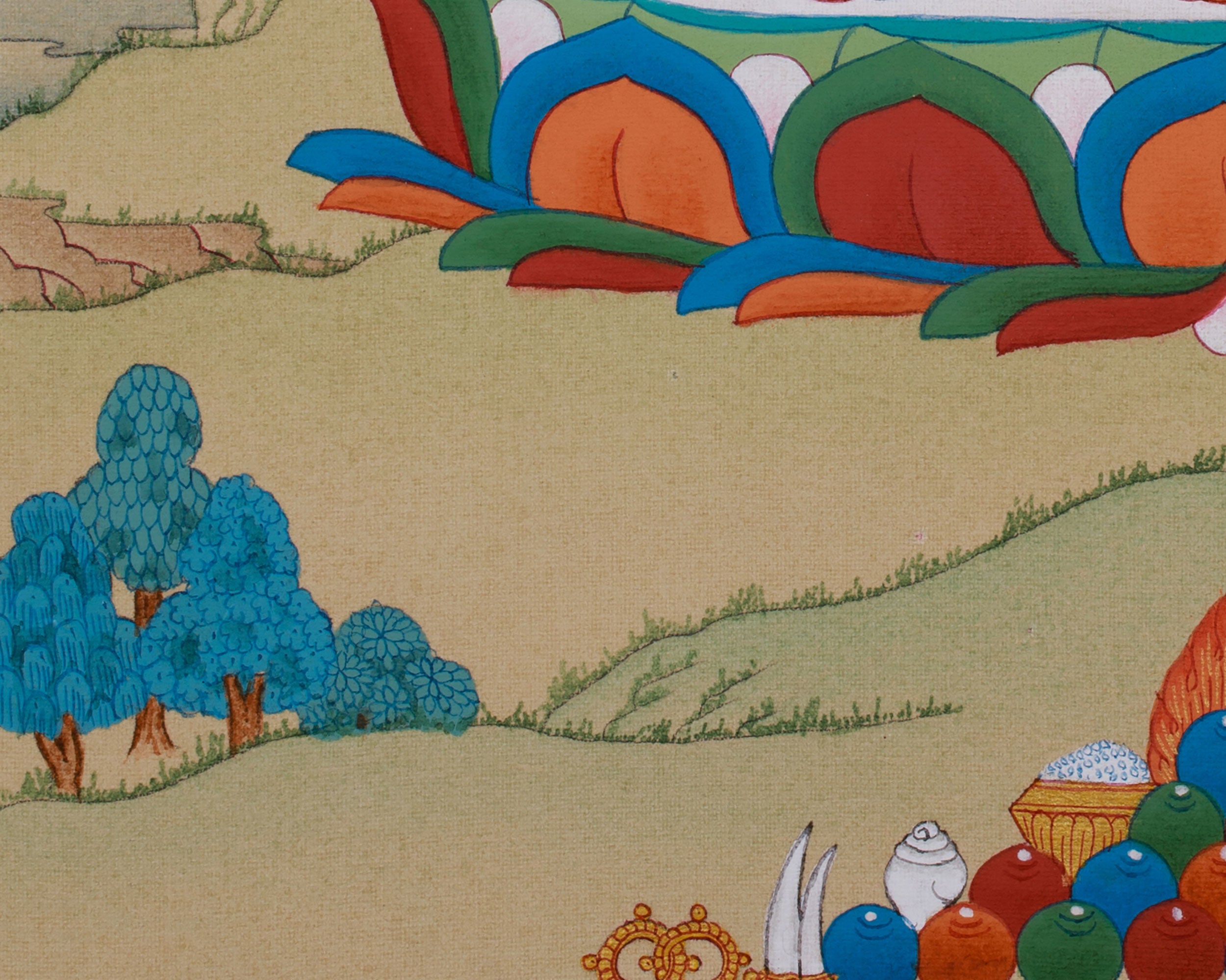 The Deity of Compassion, Chenrezig Thangka | Avalokiteshvara Painting