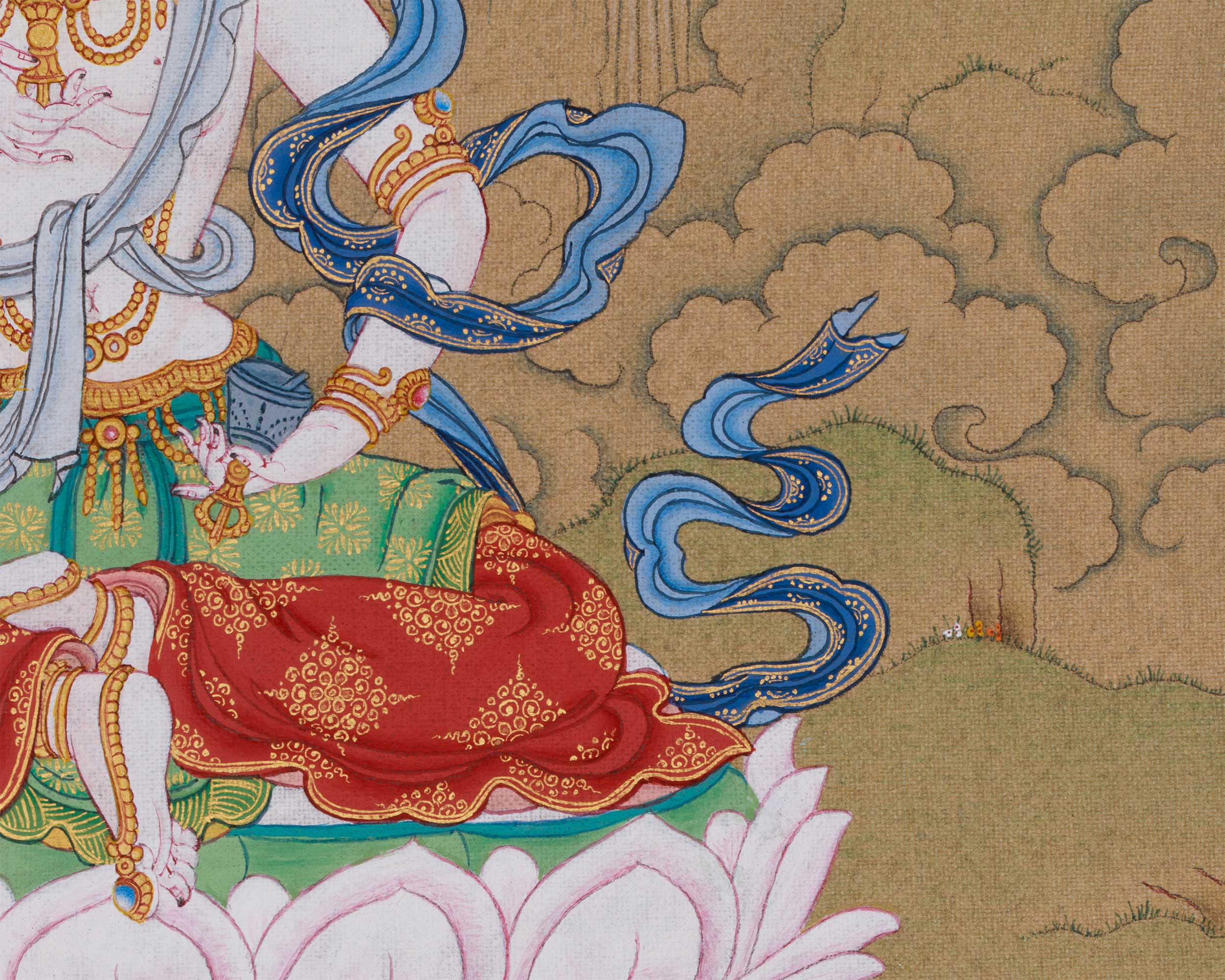 Purification Buddha, Vajrasattva Thangka (first Payment) (1/4 payment of the total Amount)