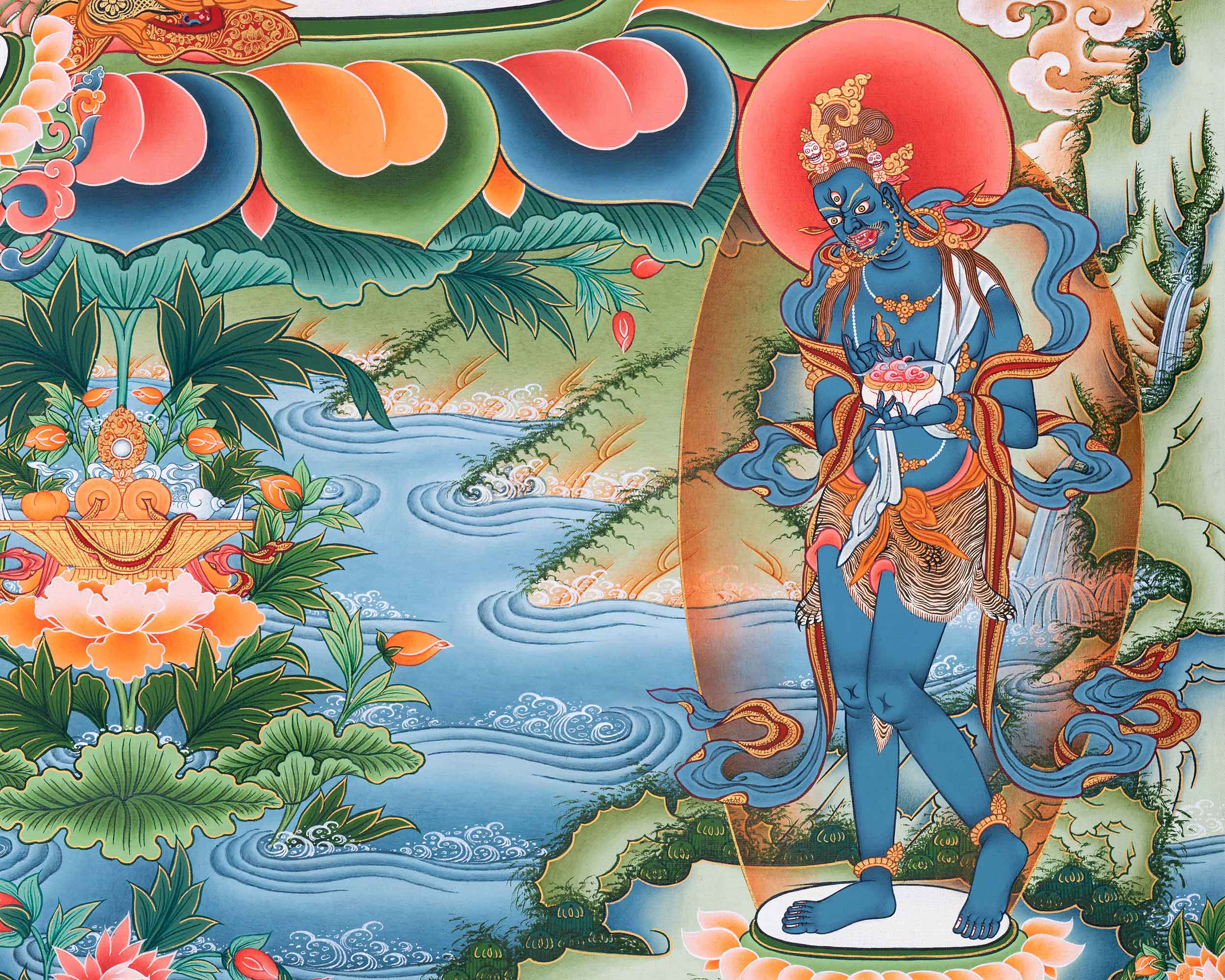 Green Tara Thangka Print for Wall Hanging | The Goddess of Compassion | Wall Art For Mindful Reflection