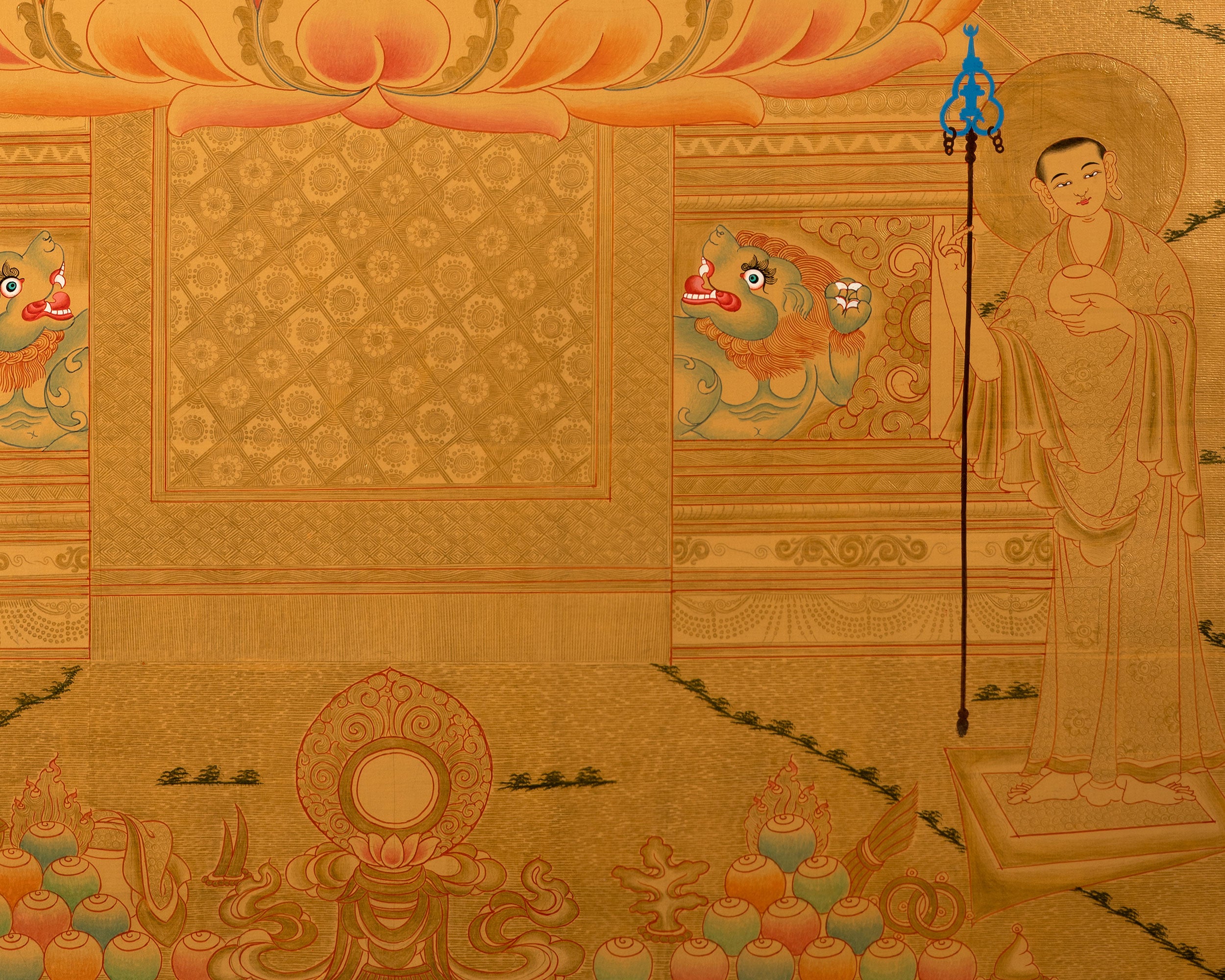 Tibetan Shakyamuni Buddha Thangka | Hand-Painted Buddhist Artwork