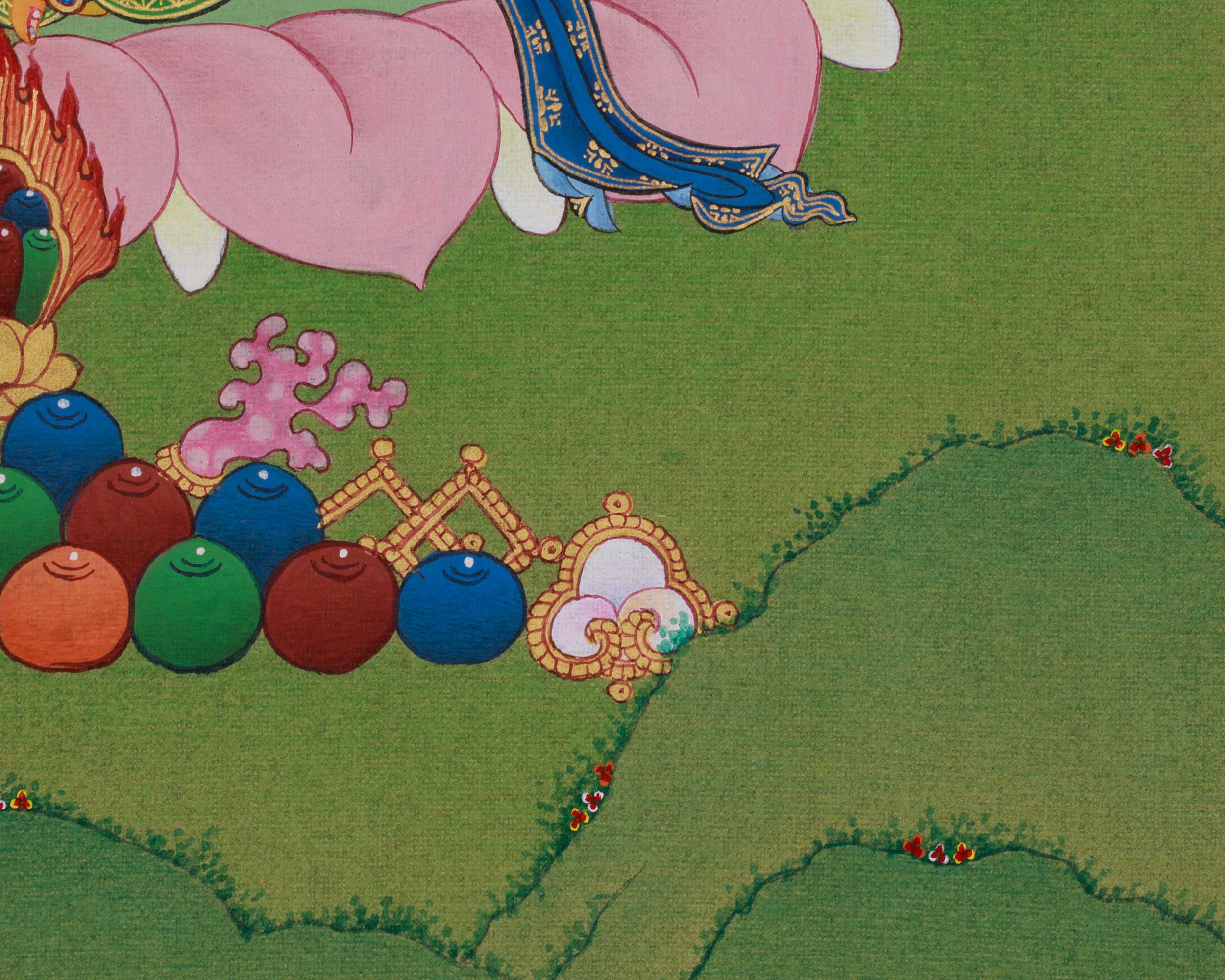 Wealth Deity Dzambhala Art | Guardian of Prosperity | Spiritual Abundance Thangka