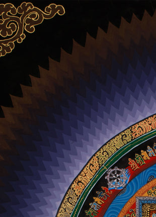 Rainbow Kalachakra Mandala Thangka | The Wheel of Time and Spiritual Awakening