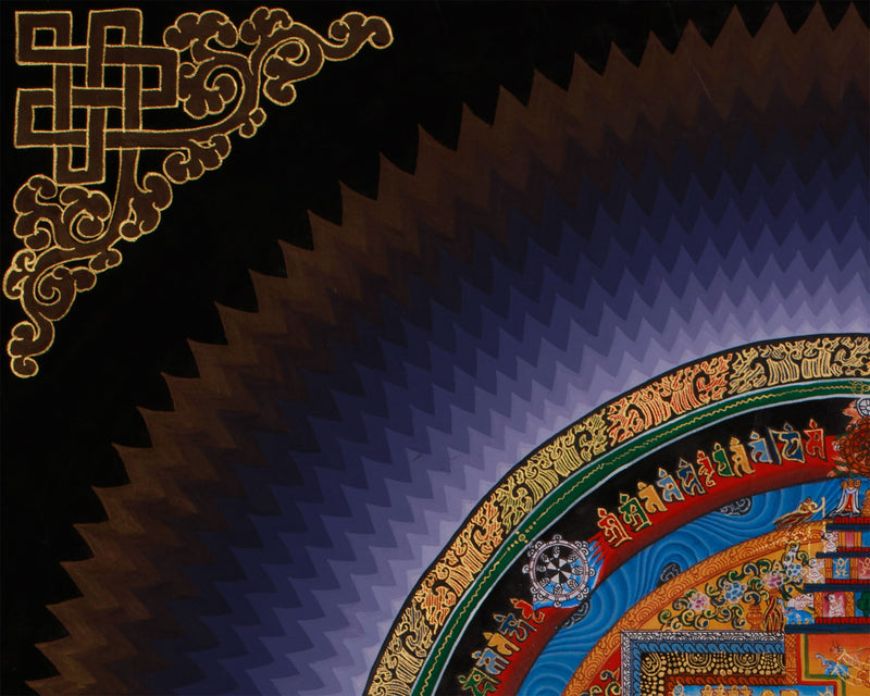 Rainbow Kalachakra Mandala Thangka | The Wheel of Time and Spiritual Awakening