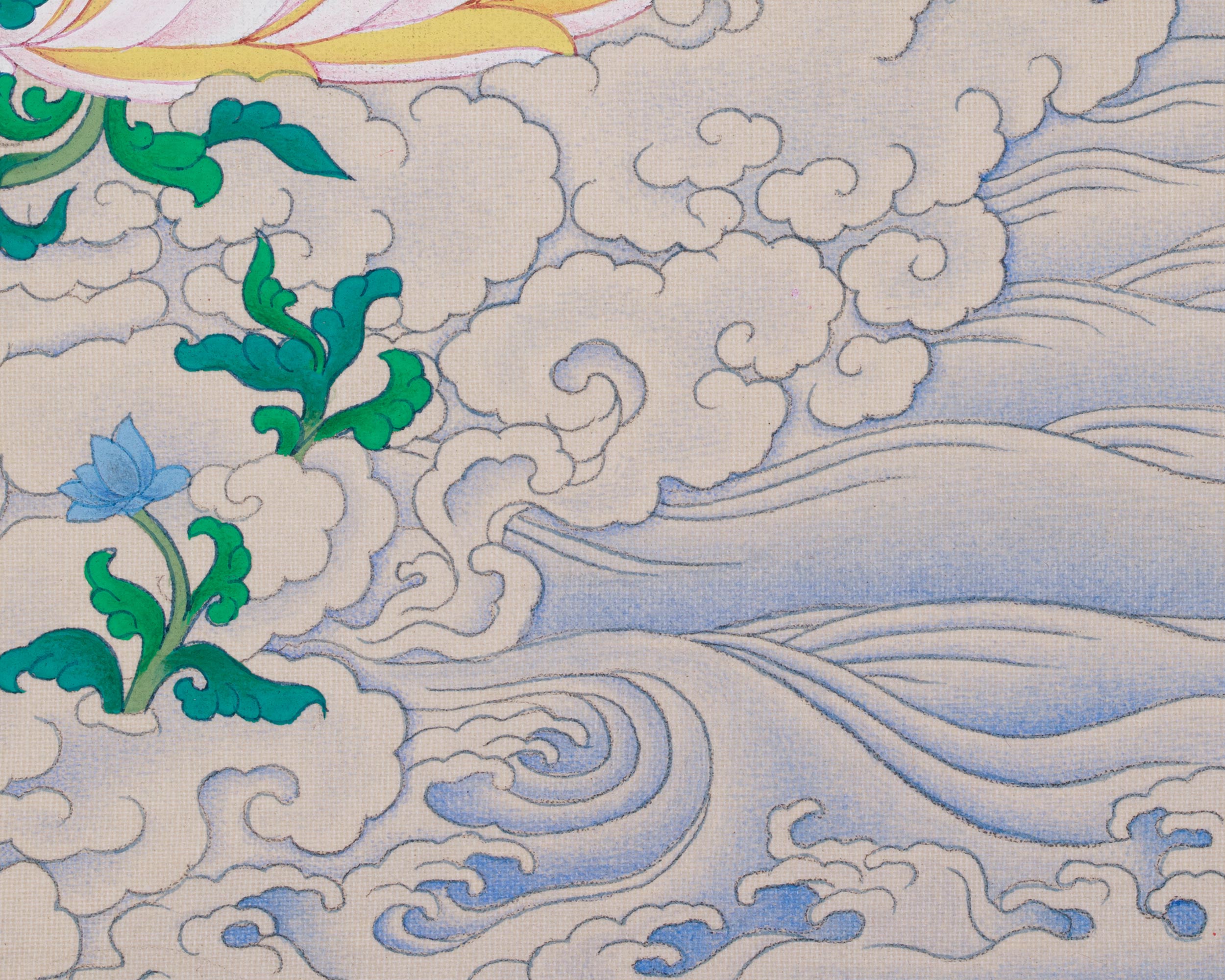 Original Hand-Painted Red Tara Dakini Thangka | Goddess of Power and Magnetism