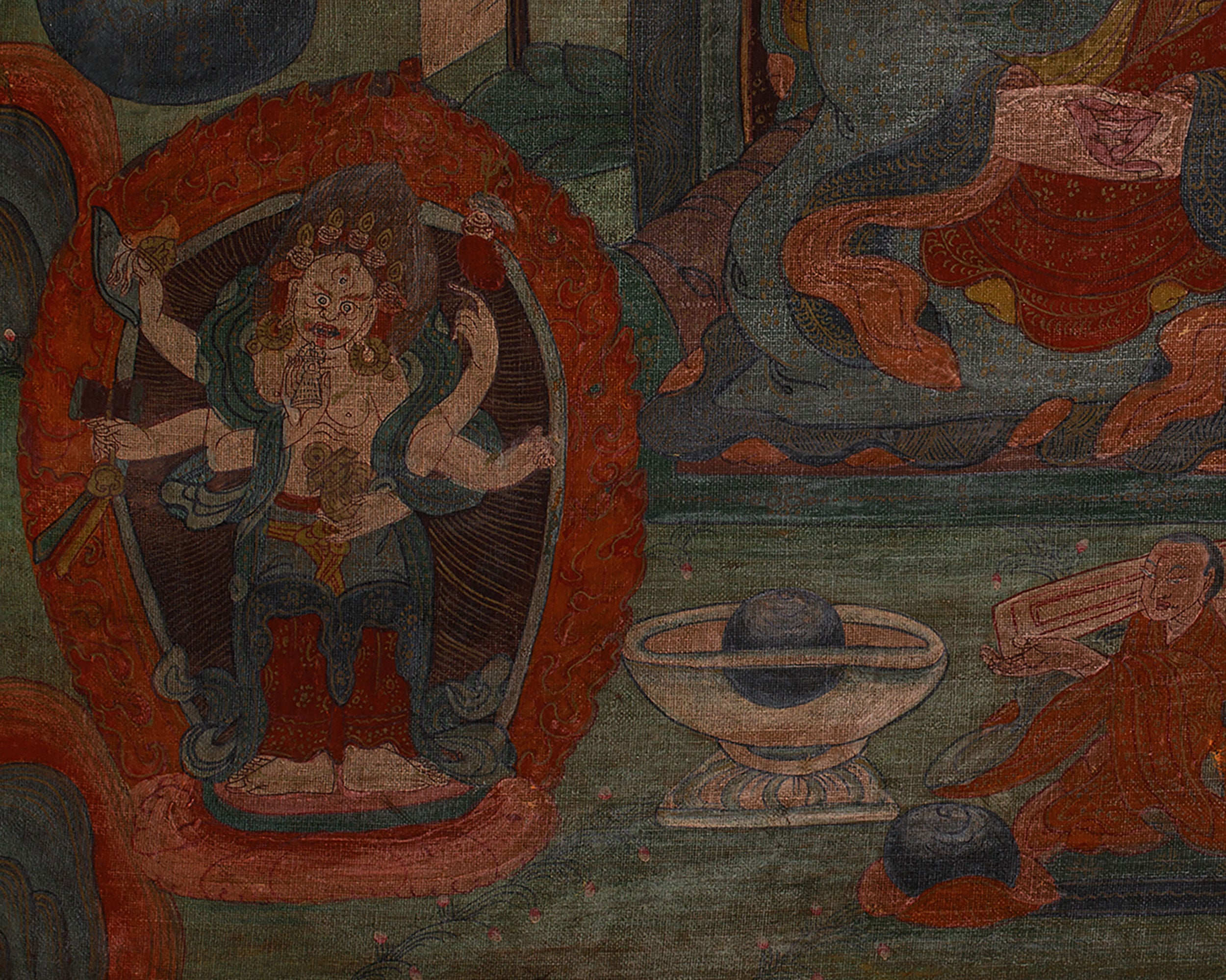 Historic Tibetan Buddhist Masters Artwork | Vintage Collectible