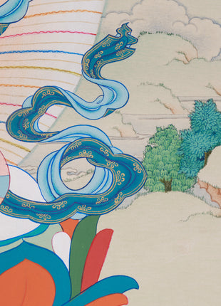 Vajrasattva with Consort Thangka | Sacred Symbol of Unity and Enlightenment