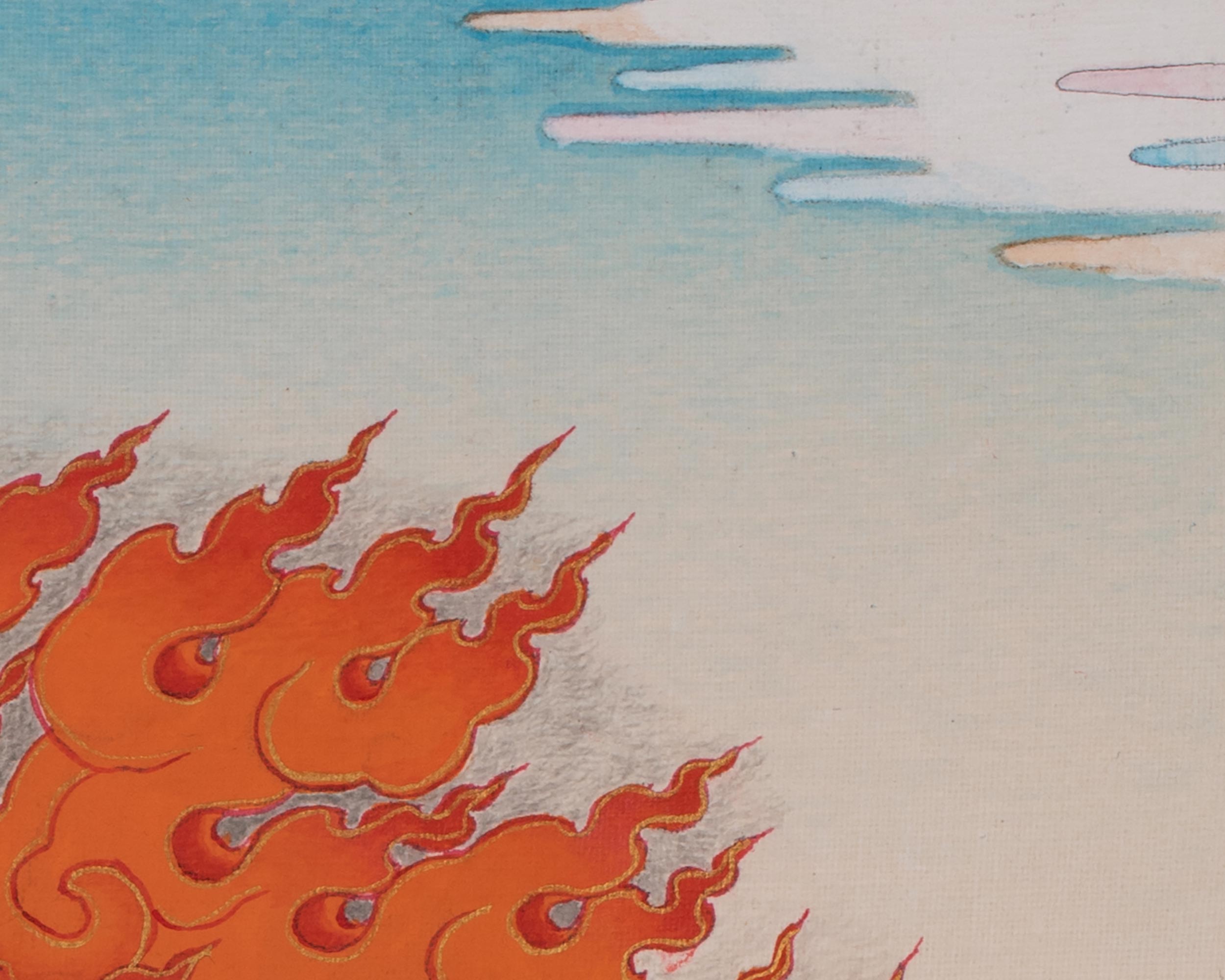 Vajrapani Tibetan Art | Wrathful Protector Thangka | Spiritual Gift