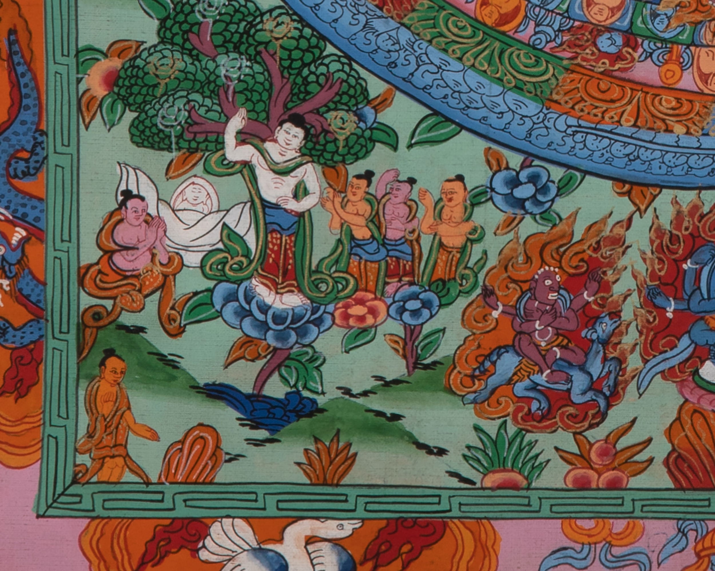 Meditation Mandala Thangka | Hand-Painted Buddha Mandala