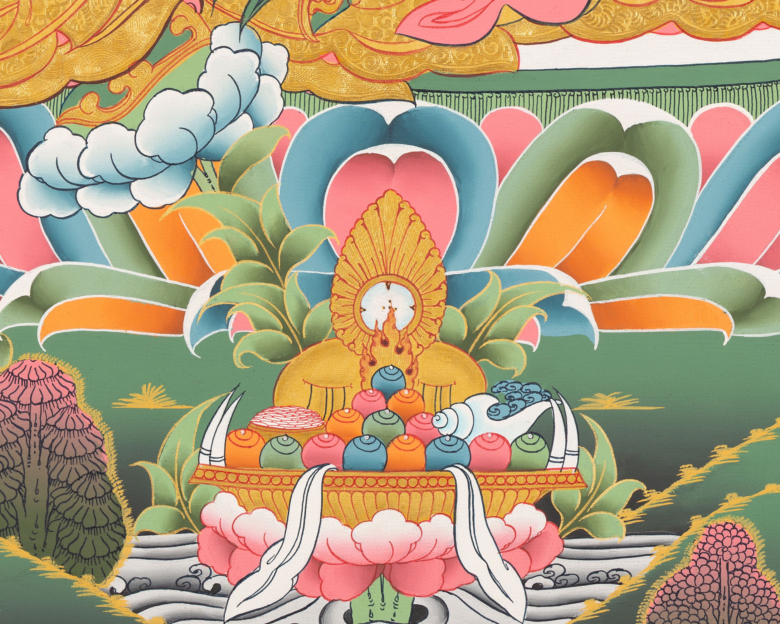 Lotus Born Master Artwork | Guru Rinpoche Thangka