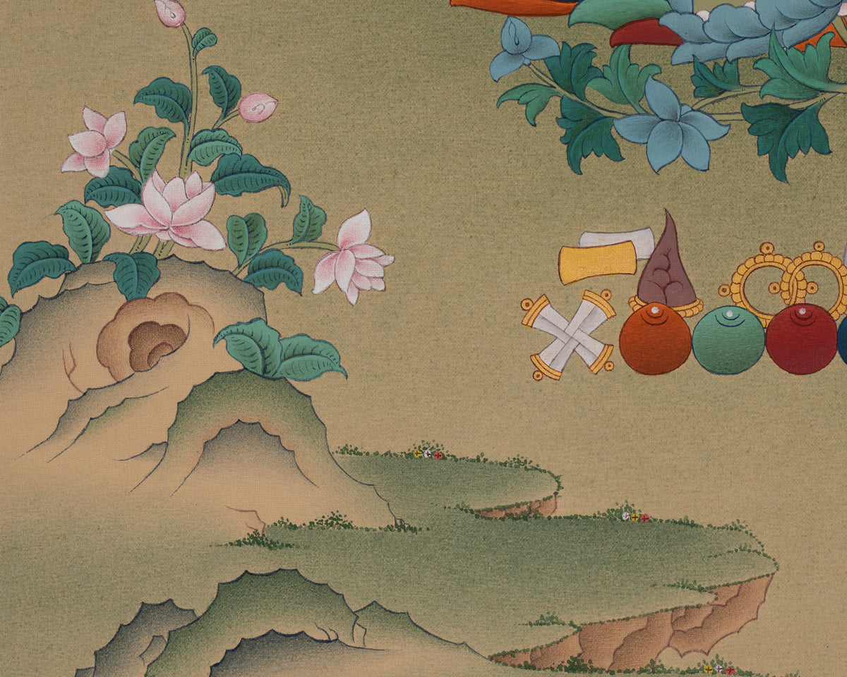 Green Tara Sacred Buddhist Art | Arya Tara | Represents Swift Compassion In Action