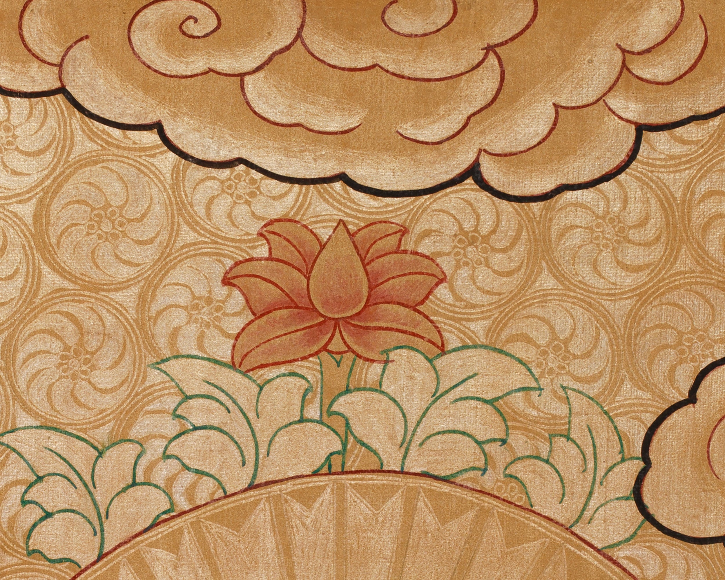 Buddhist Deity Manjushri Thangka | Wisdom Sword Protector