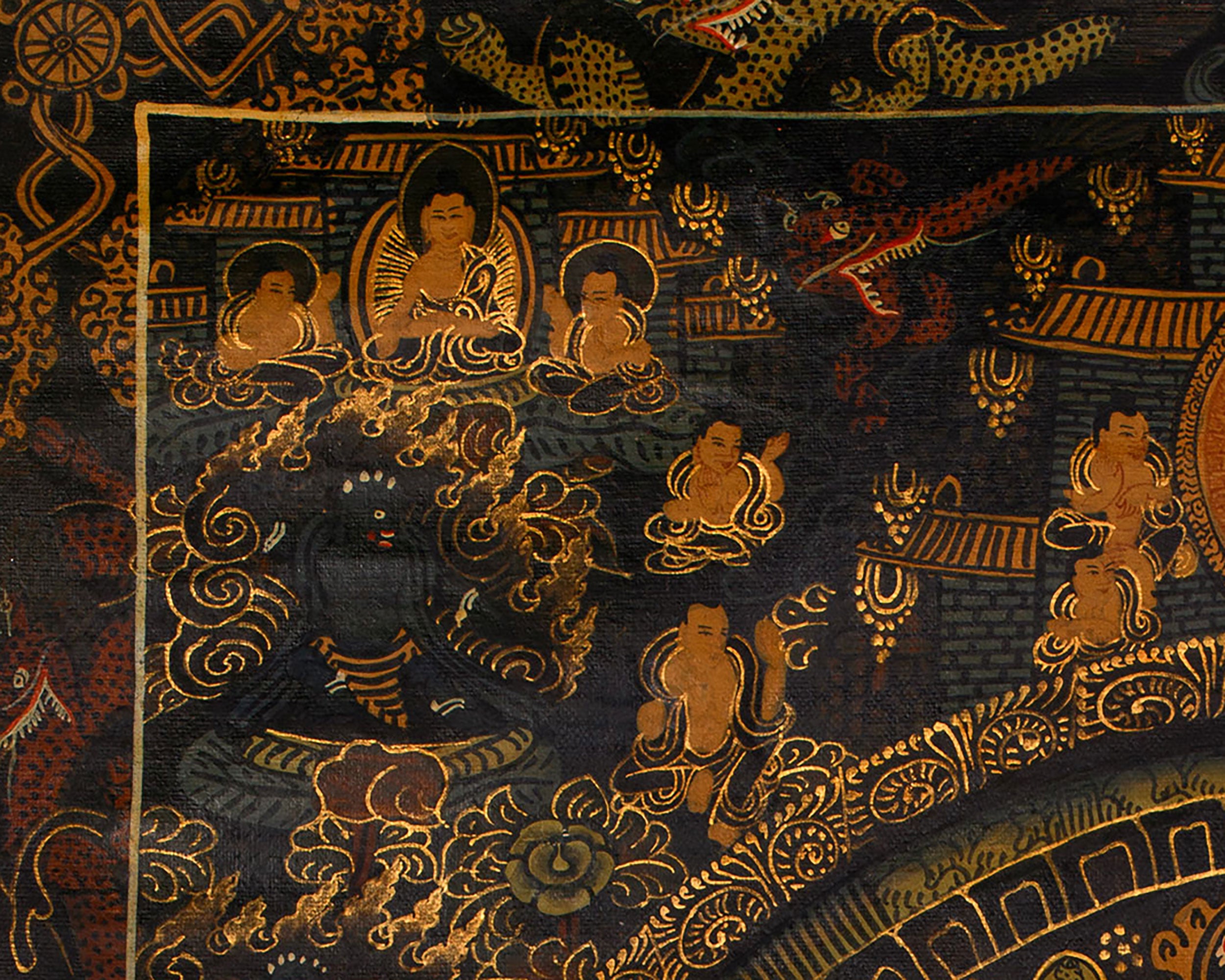 Manjushree Mandala Thangka Painting | Bodhisattva of Wisdom & Compassion