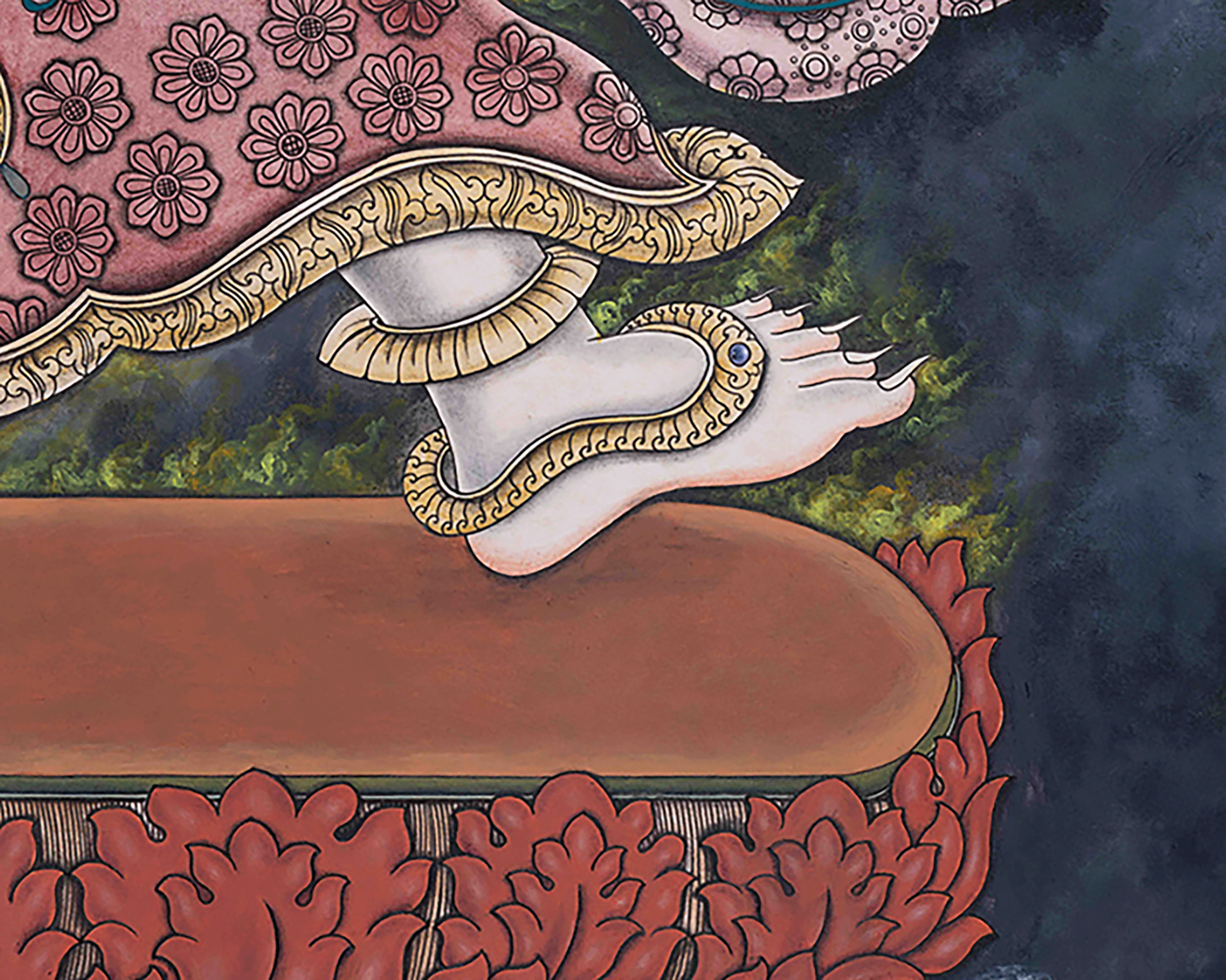 Singini Goddess Thangka Print | Wall Decor