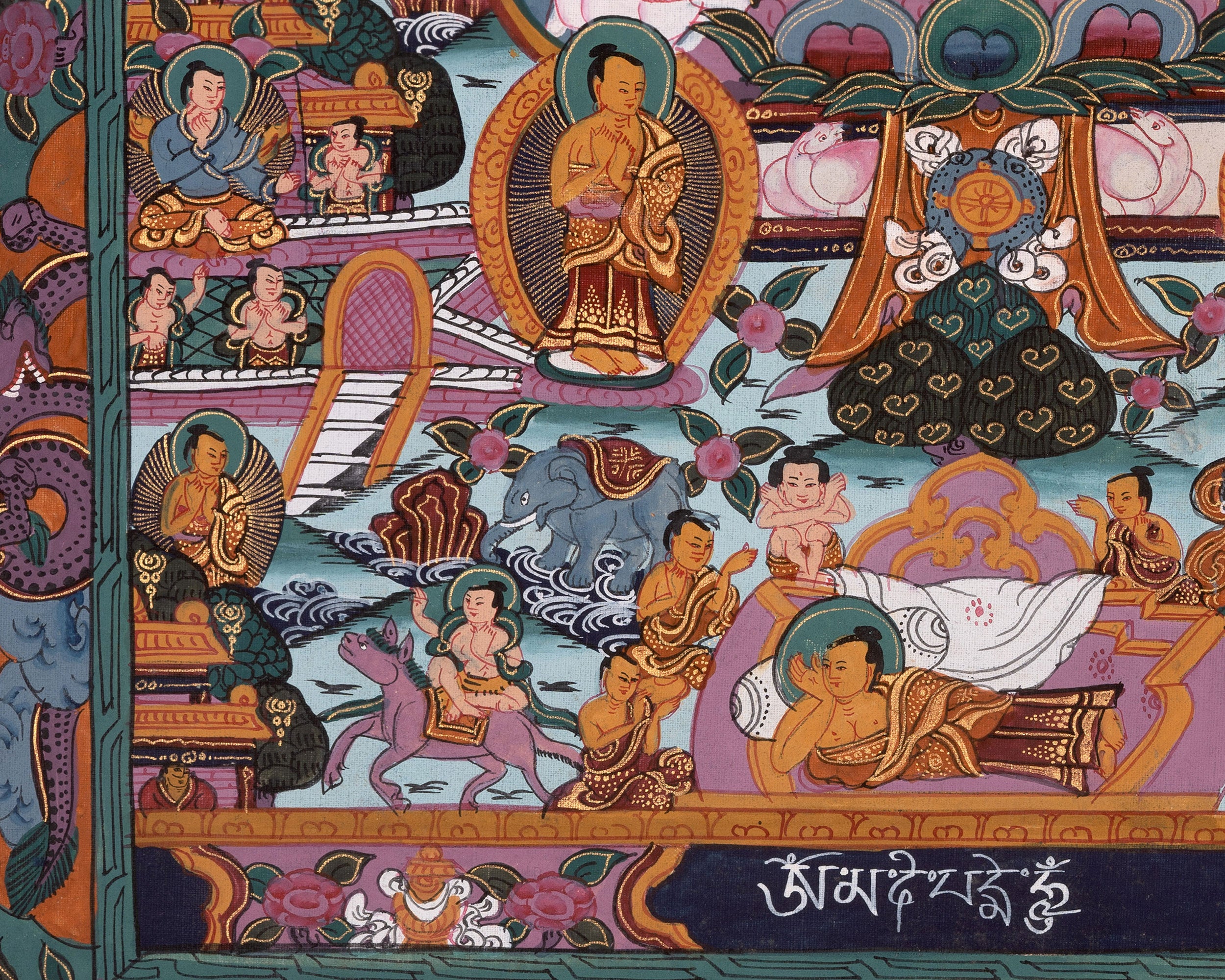 Shakyamuni Buddha Life Story Thangka | Journey of the Buddha