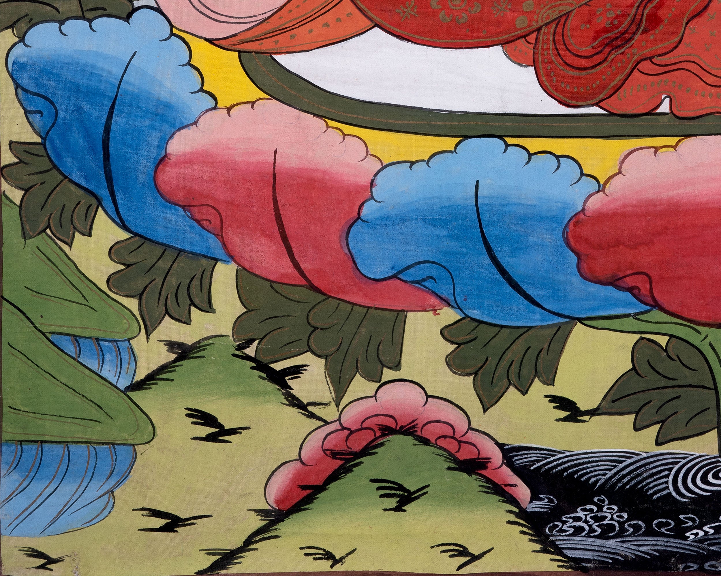 Vintage Manjushree Thangka | Traditional Tibetan Artwork | Wall Decors