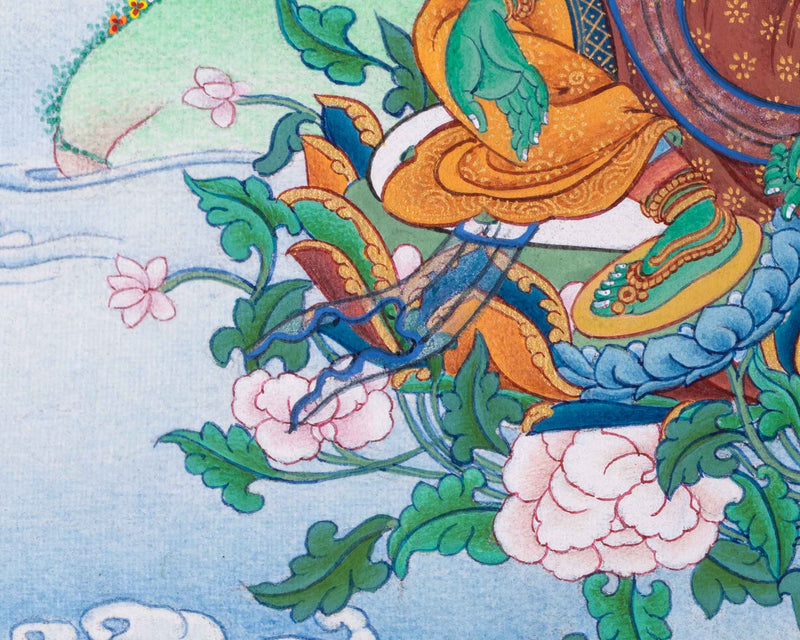 Divine Wisdom of Green Goddess, Mother Tara  | Traditional Handpainted Thangka