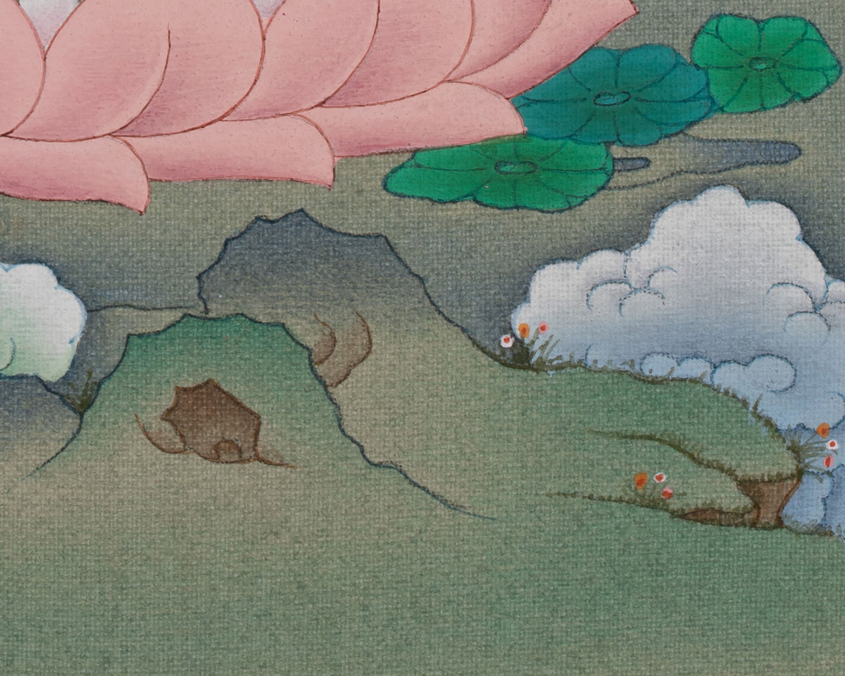 Pure Land Amitabha Buddha Thangka | Represent Infinite Compassion