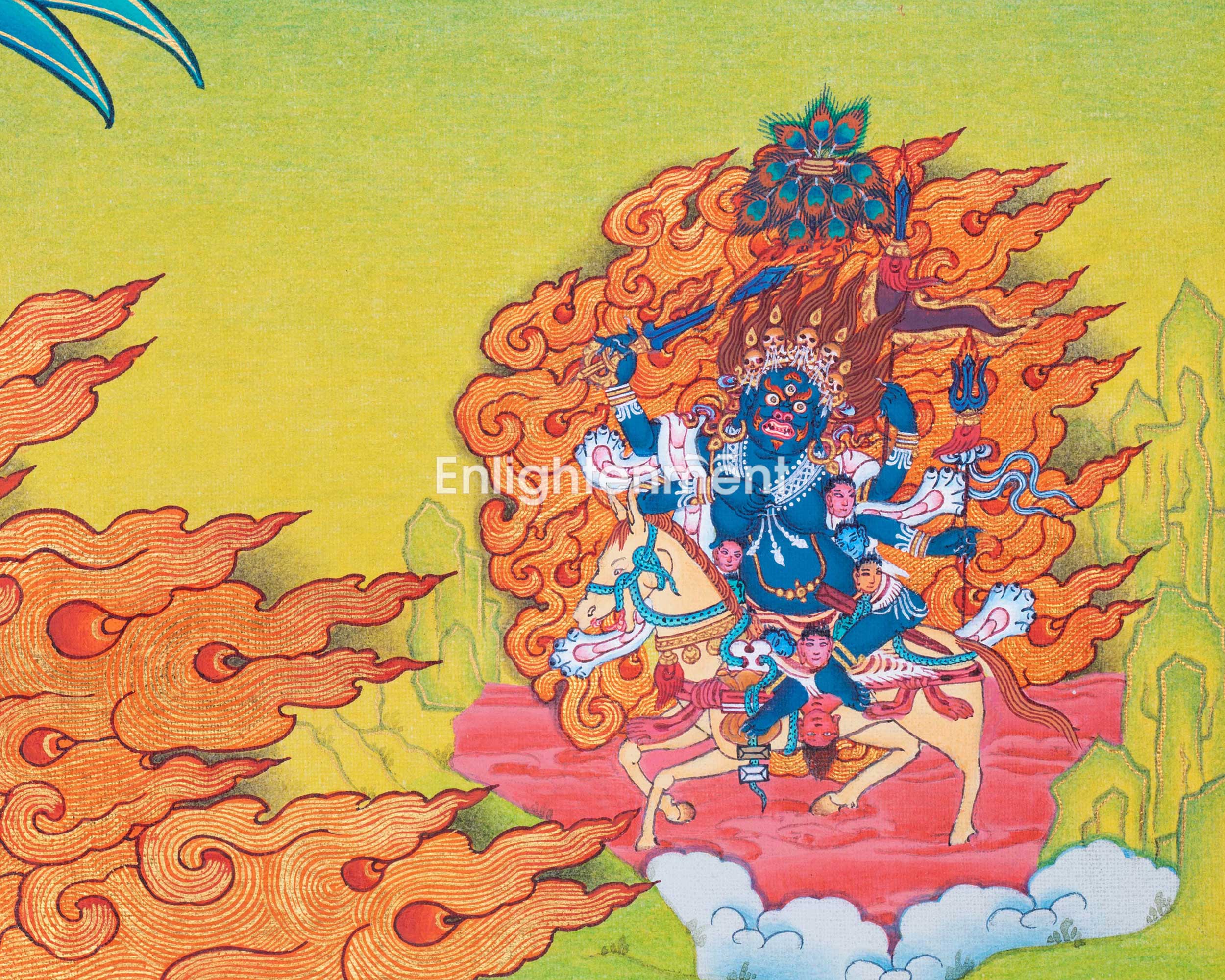 Shakyapa Mahakala Buddhism Thangka | Tibetan Buddhism Protector Deity Thangka Art