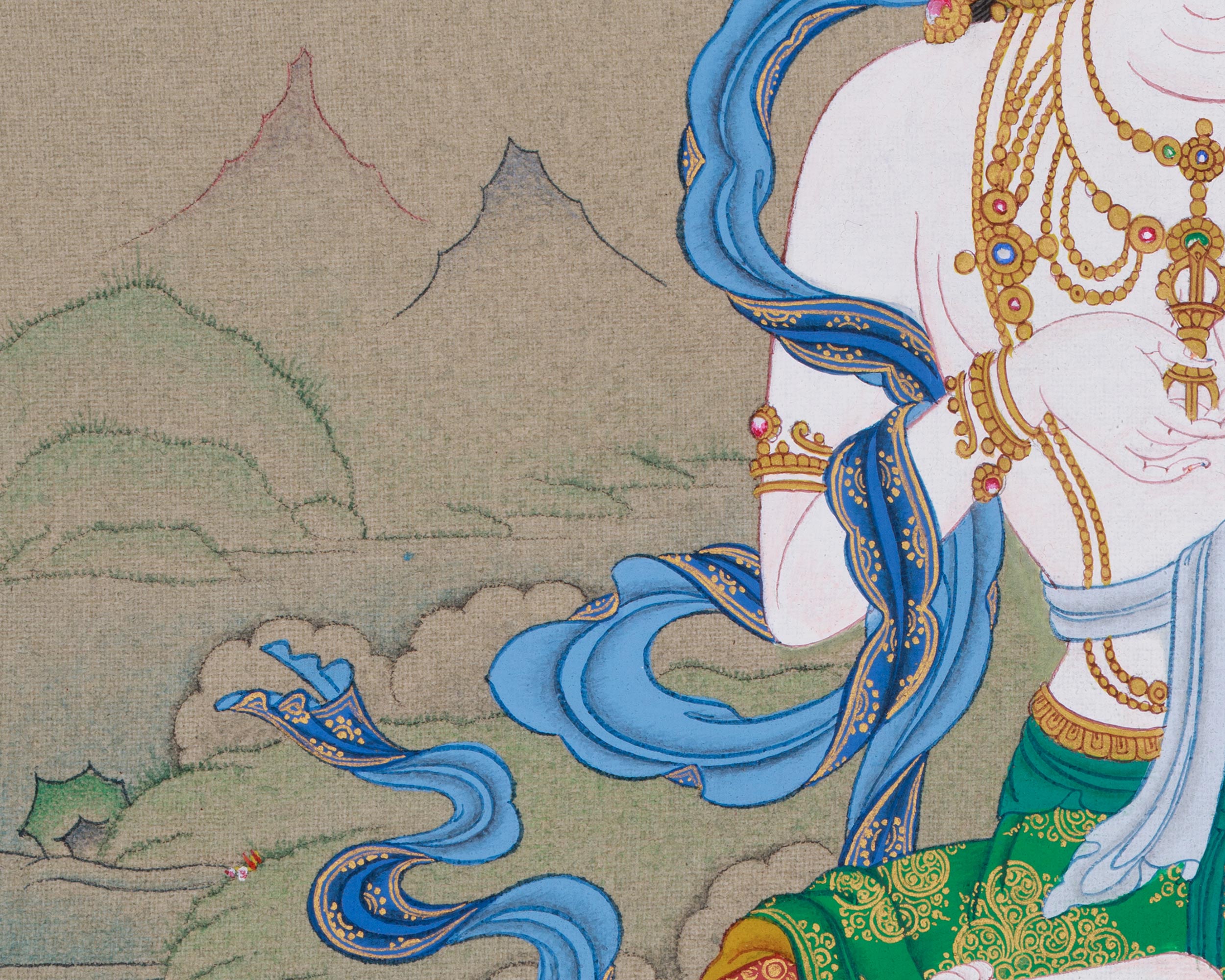 Original Hand-Painted Dorje Sempa Artwork | Enlightened Deity