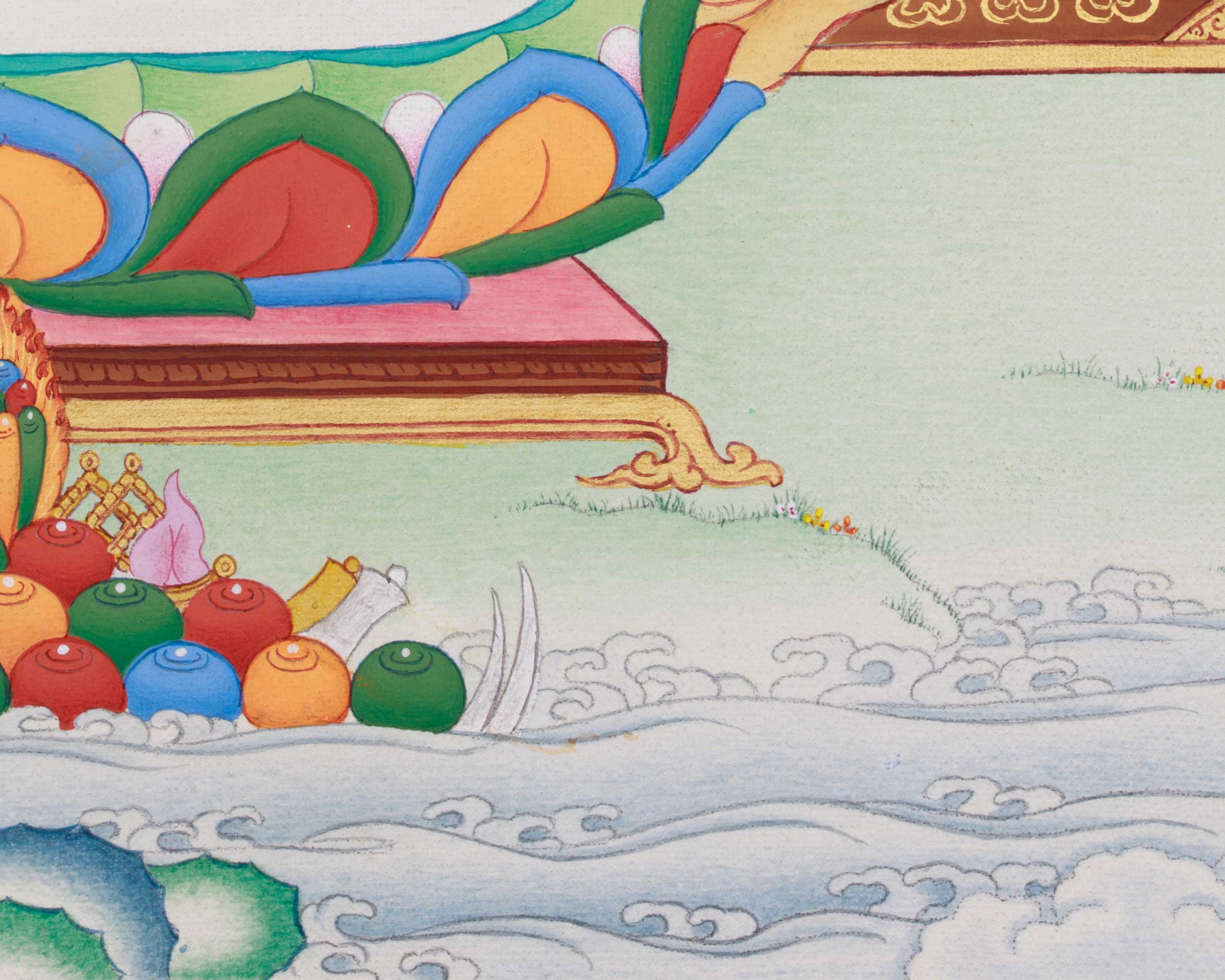 Tibetan Buddha Maitreya | Hand-Painted Vision of Future and Enlightenment
