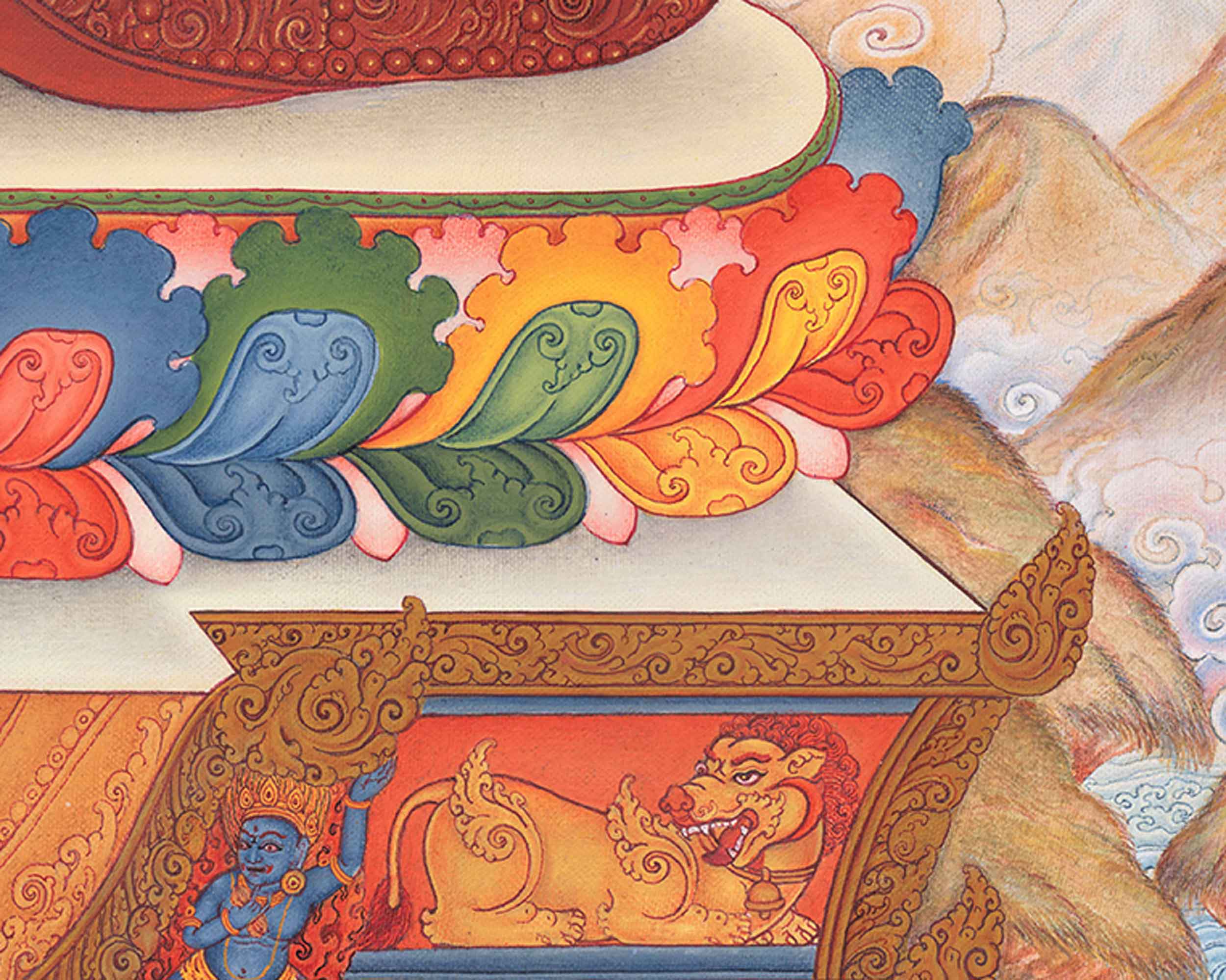 Buddhas of the Three Times Thangka - Past, Present, and Future Enlightenment